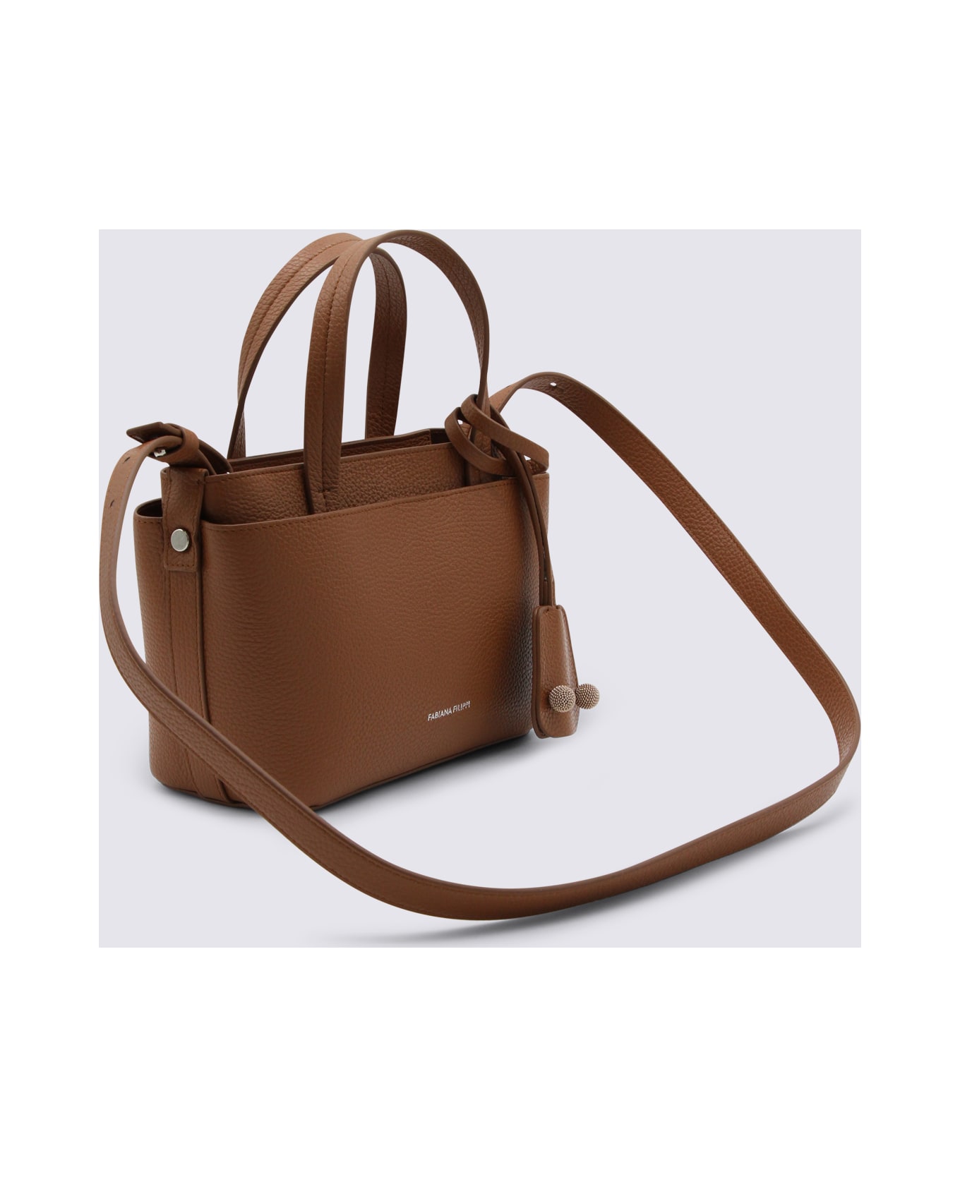 Fabiana Filippi Brown Leather Top Handle Bag - Brown