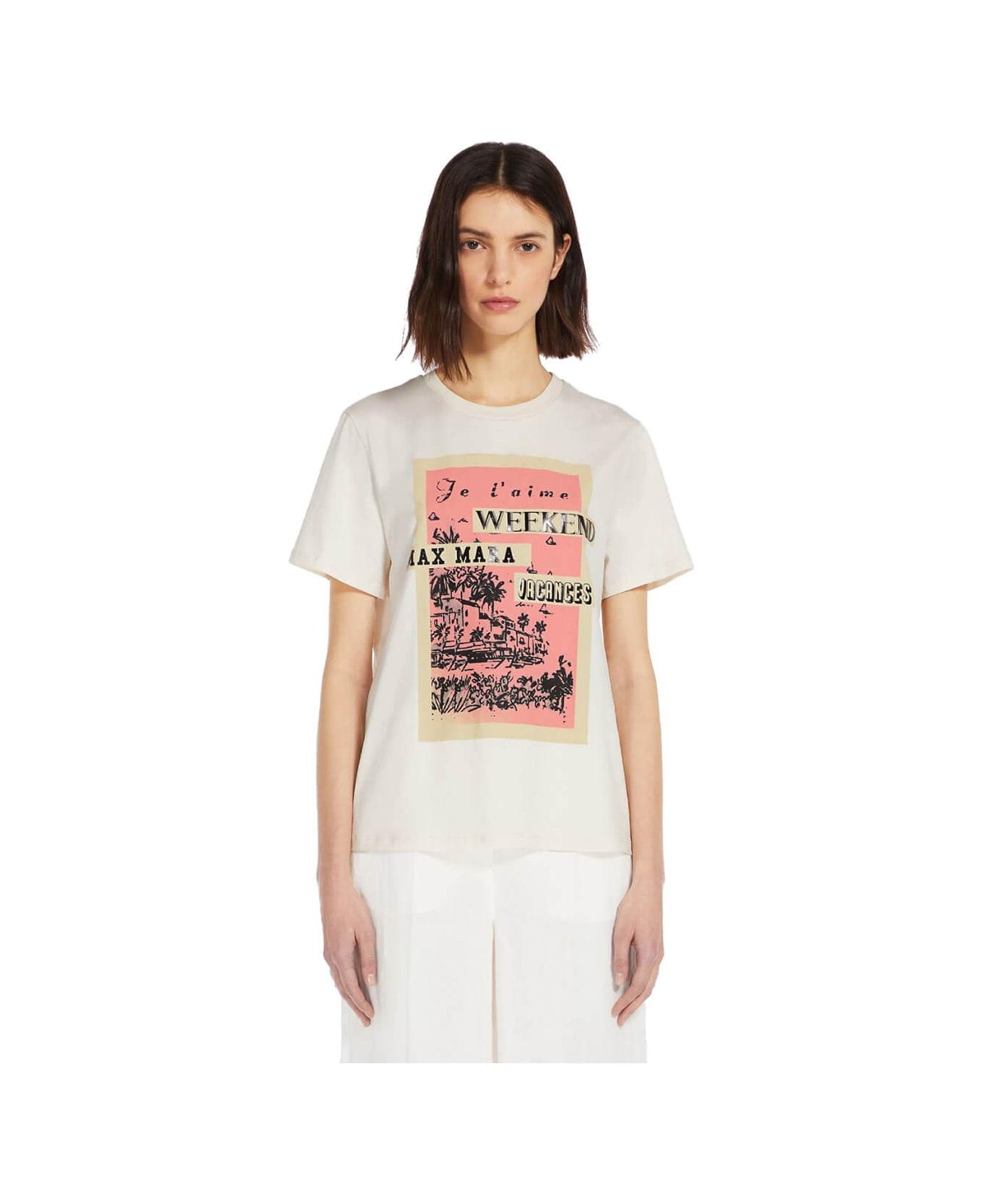 Weekend Max Mara Max Mara Weekend Murano Ivory T-shirt - Crema