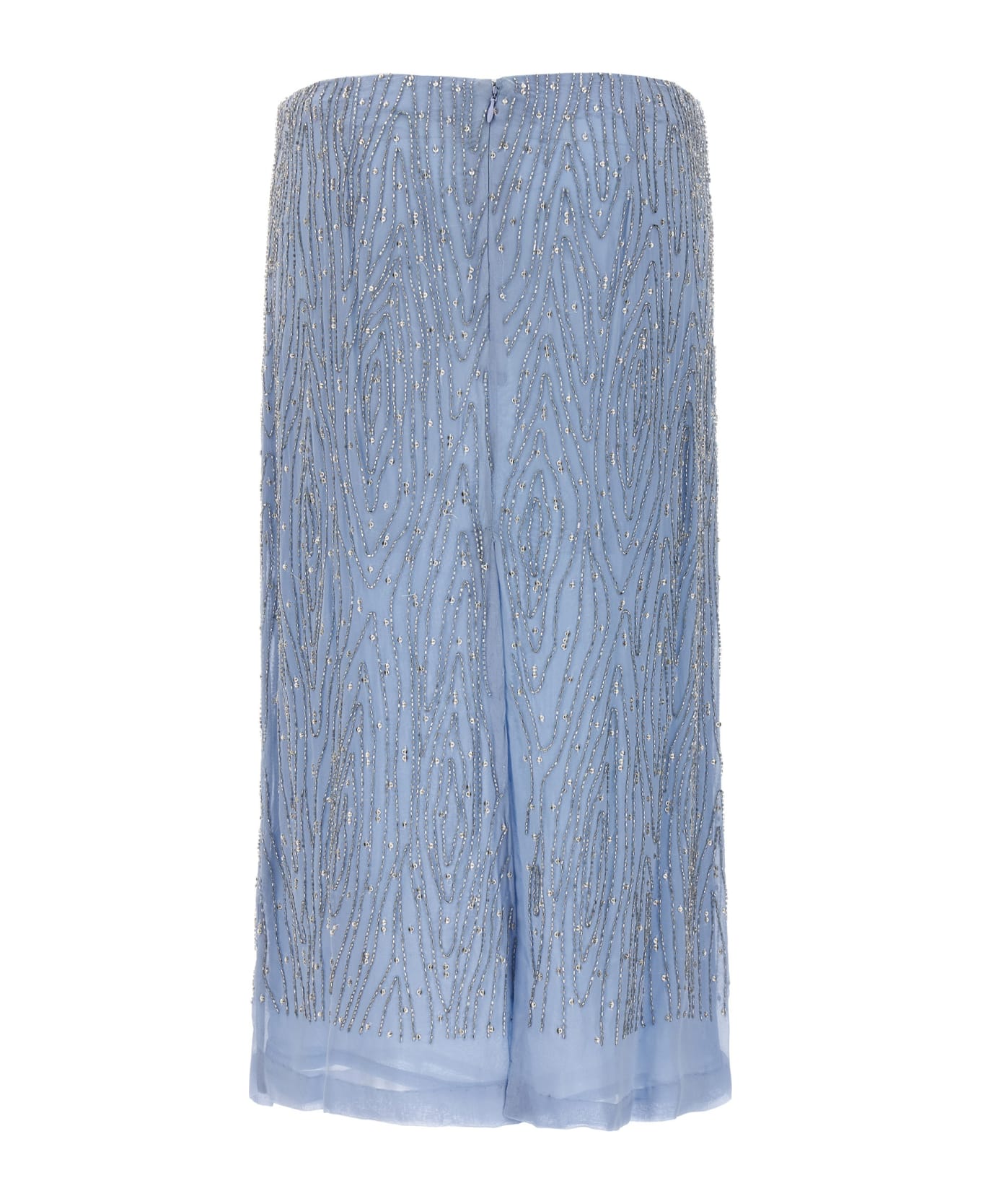 Parosh Sequins And Beads Skirt - Light Blue スカート