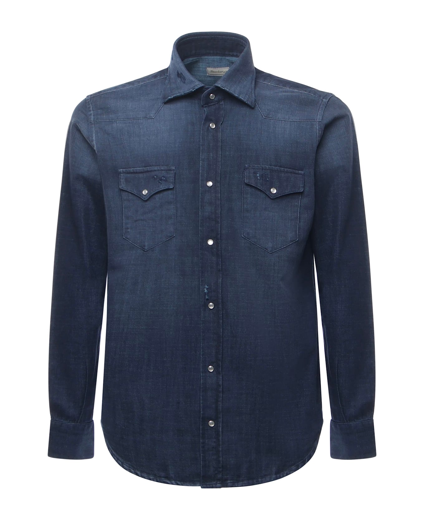 Sartorio Napoli Texas Cotton Denim Shirt - Blue