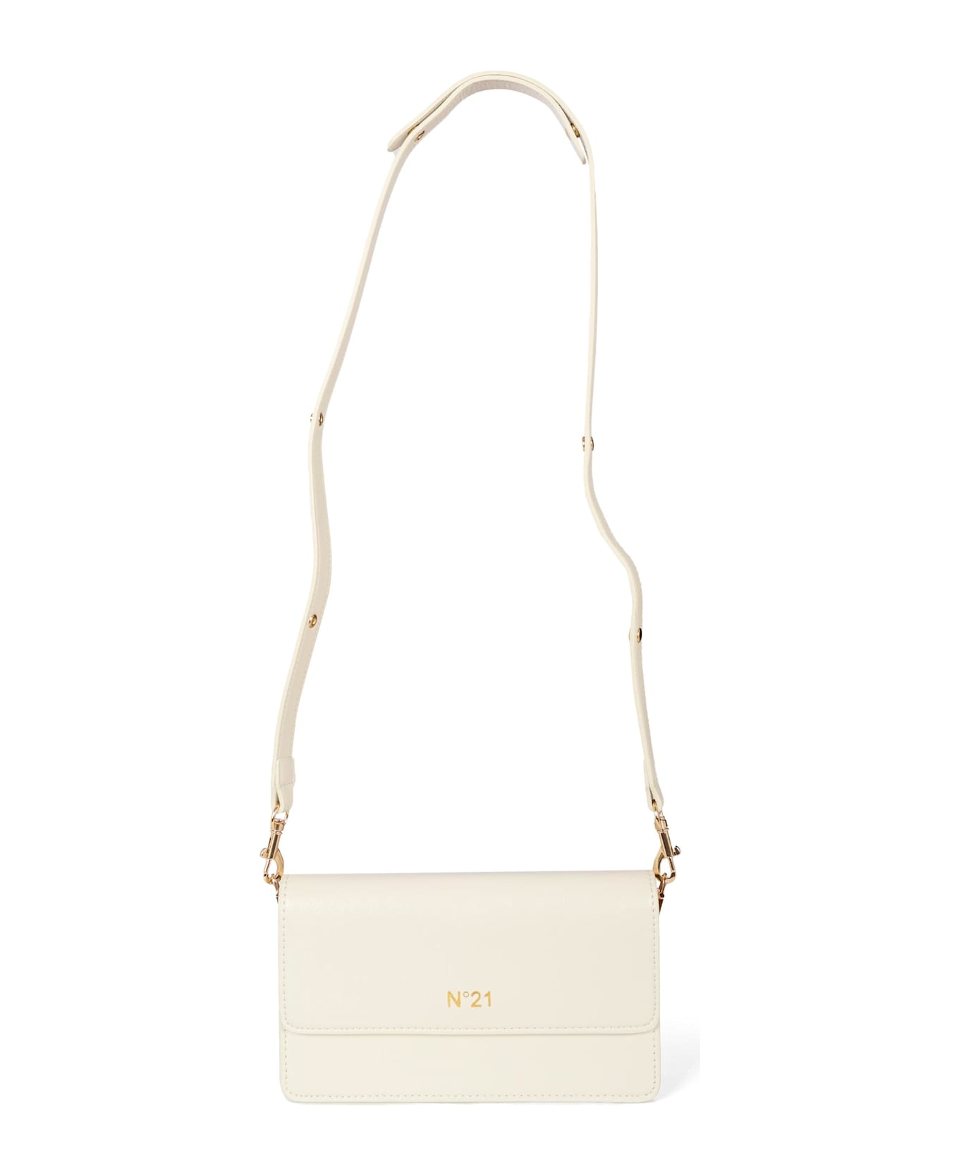 N.21 Beige Clutch For Girl With Logo - Beige