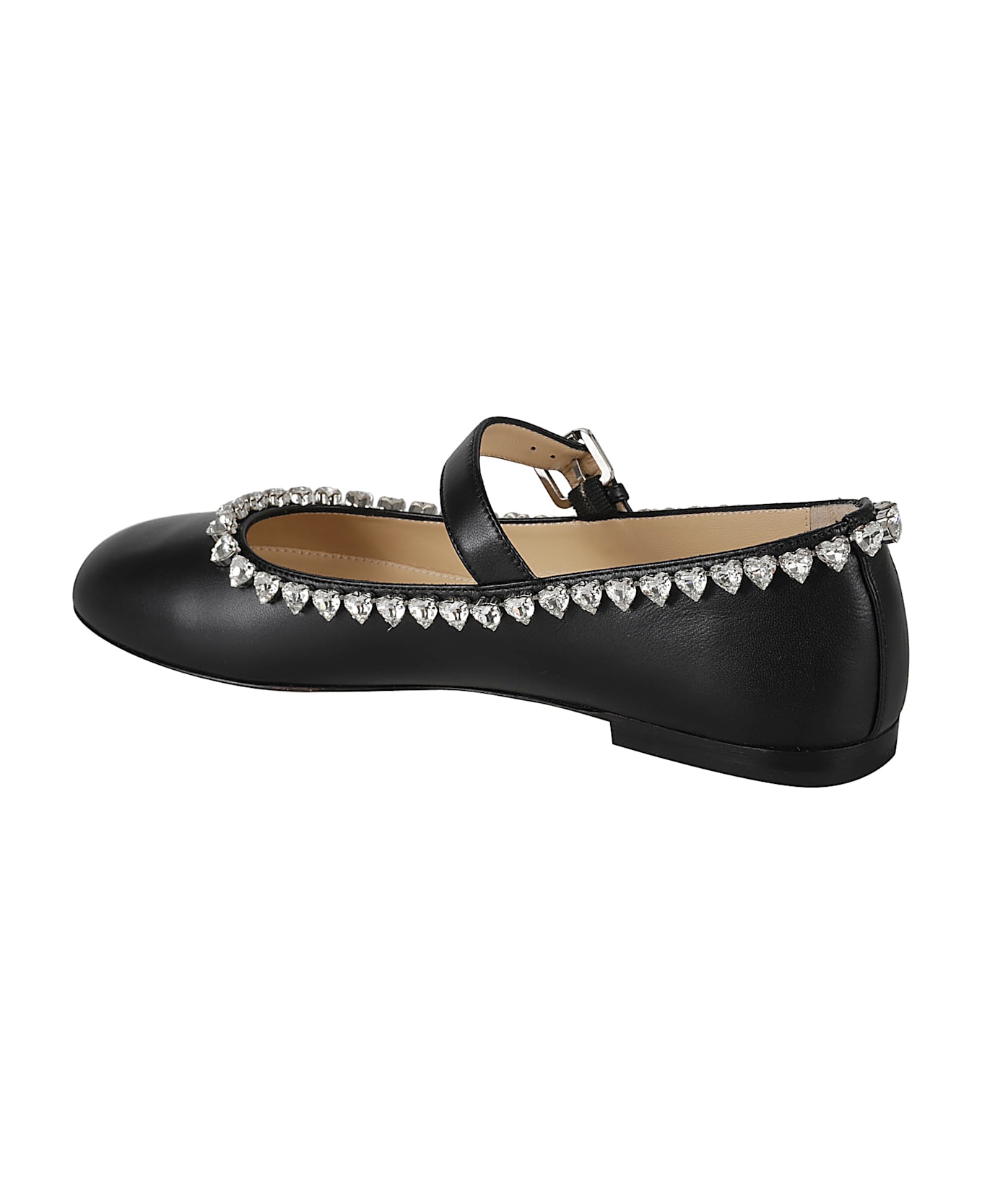 Mach & Mach Audrey Round Toe Ballerinas - Black