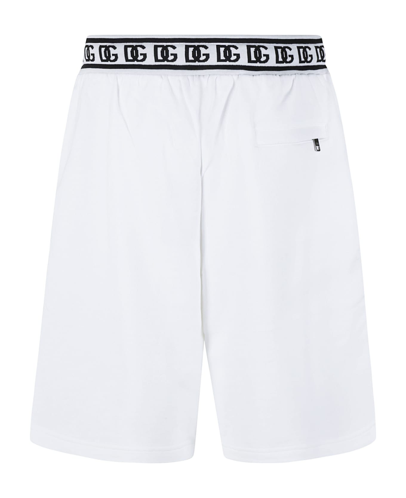 Dolce & Gabbana Logo Waist Drawstring Shorts - White