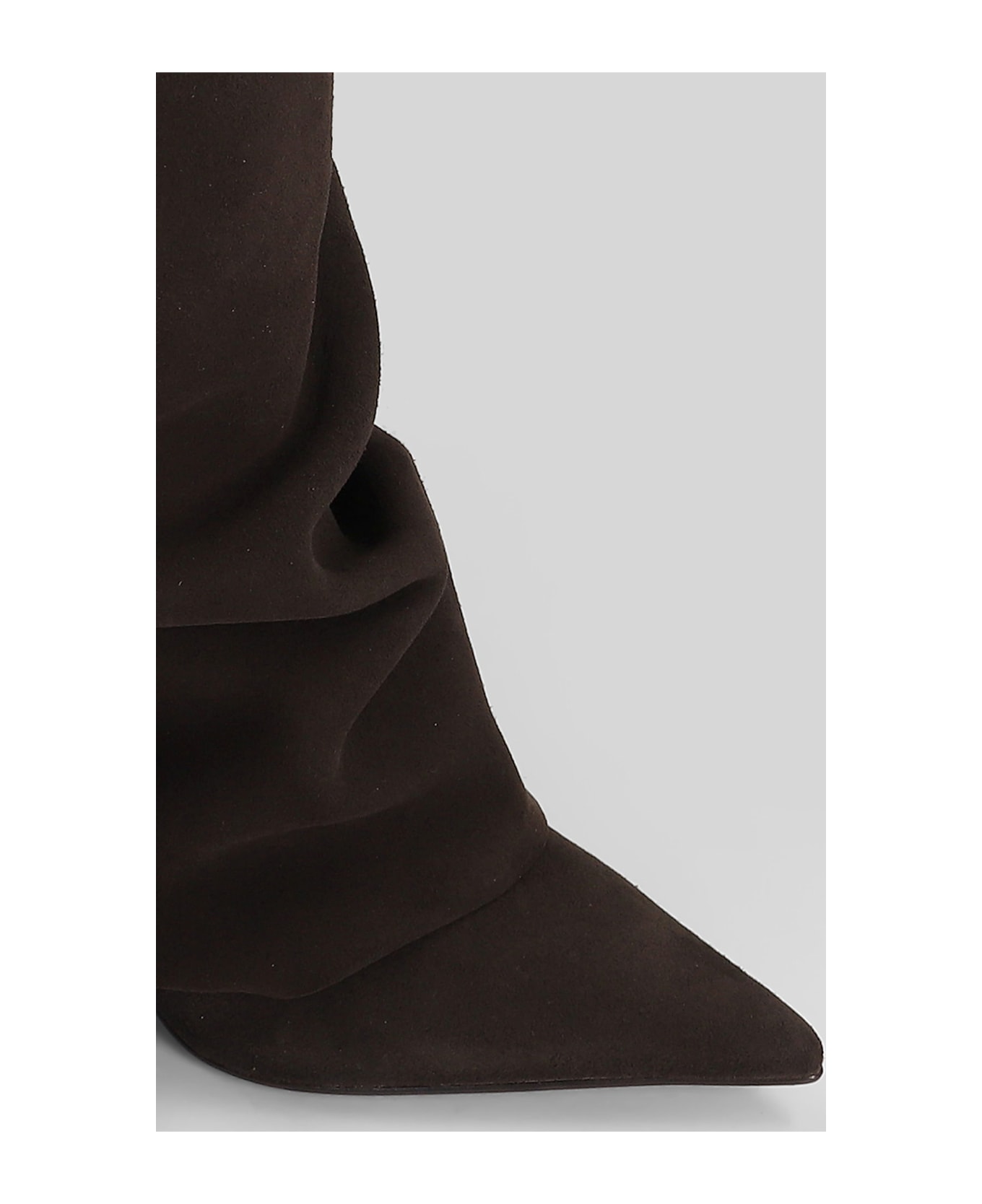 Le Silla Andy High Heels Boots In Brown Suede - brown