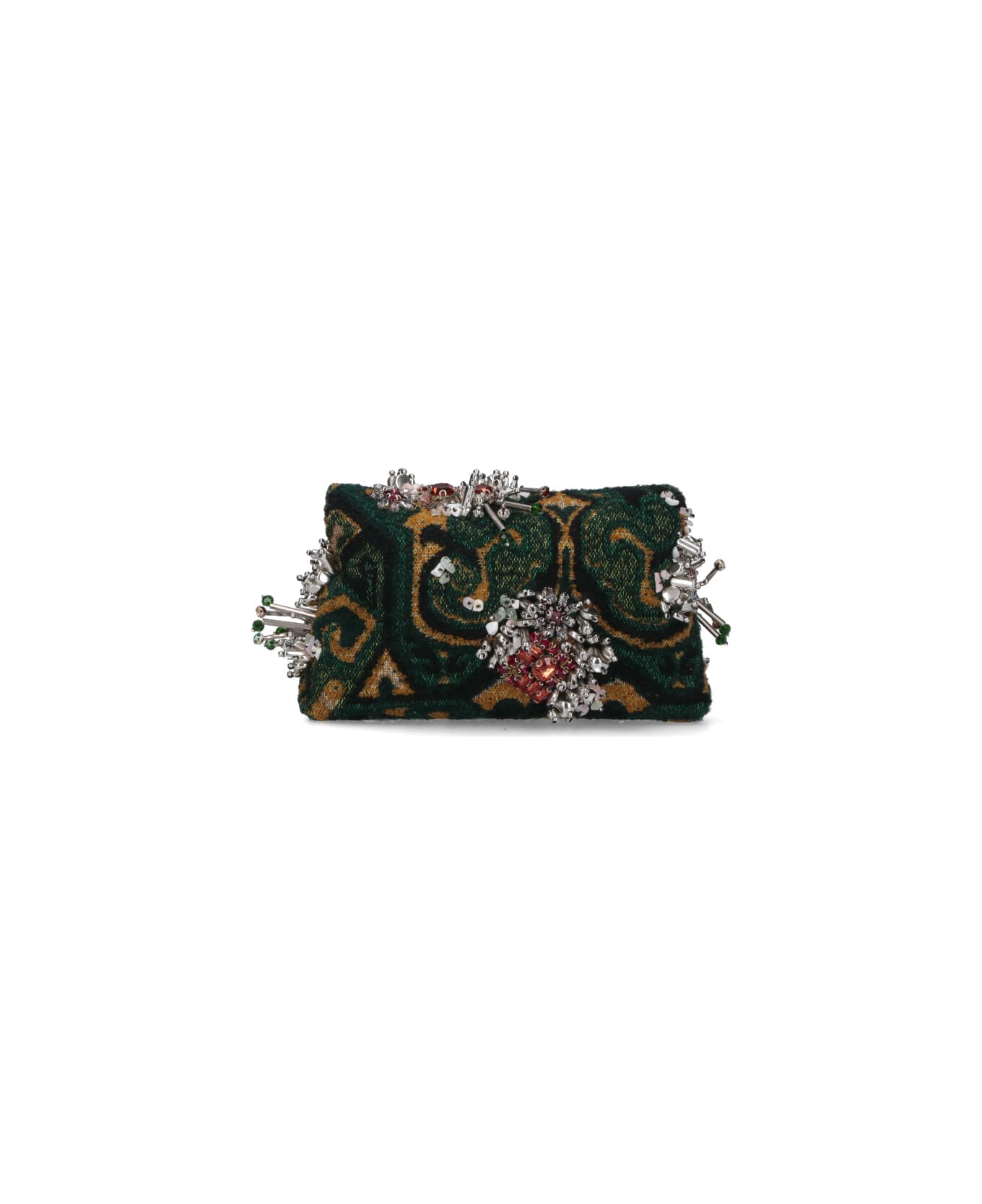 Dries Van Noten Mini Bag With Crystals - Green