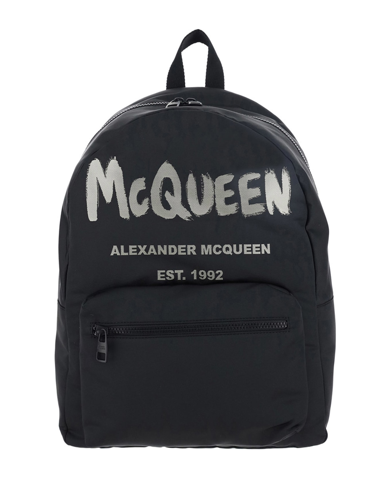 Alexander McQueen Graffiti Metropolitan Metropolitan Backpack - Black