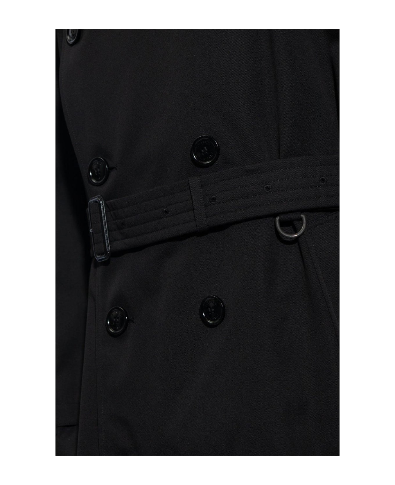 Burberry Belted Double-breasted Trench Coat - Black