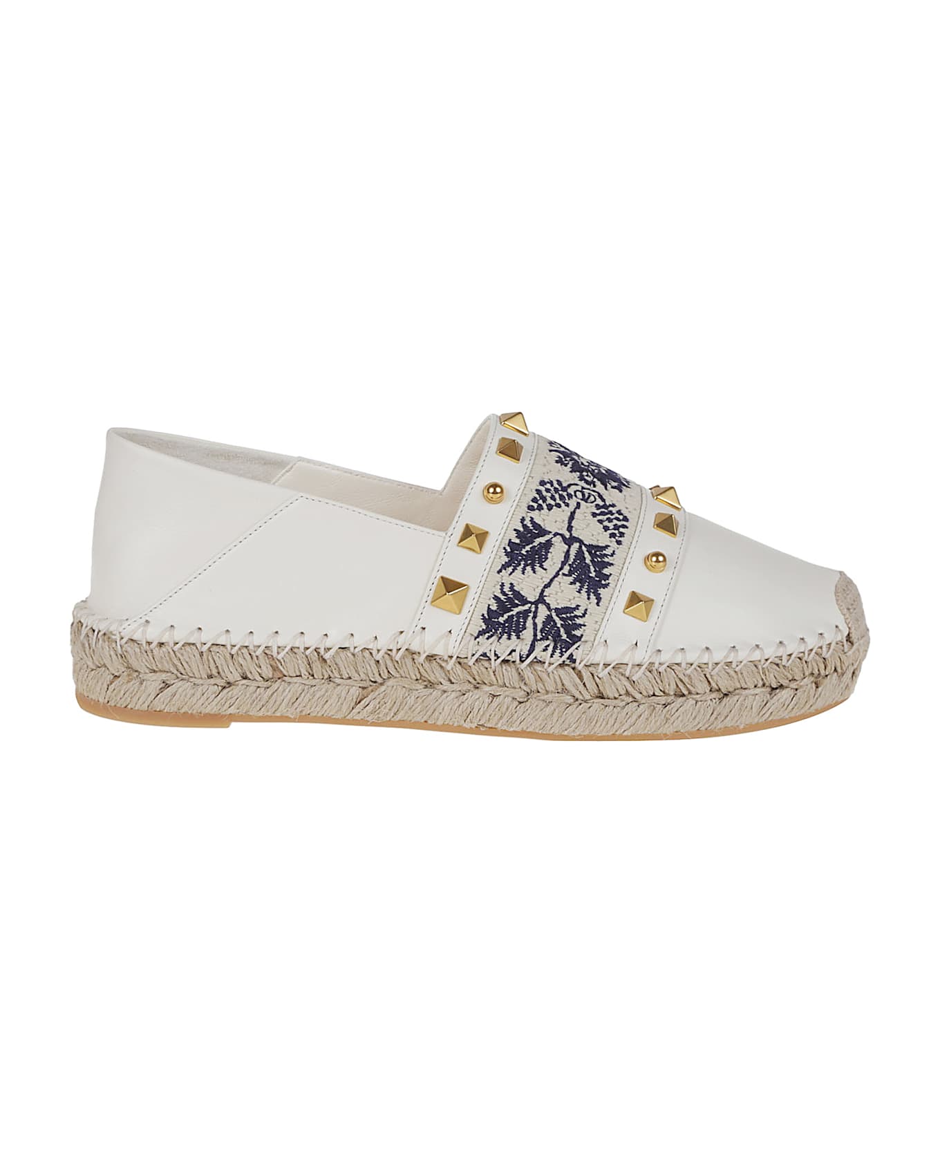 Valentino Garavani Espadrillas County T. 20 - Mf Ivory Naturale Blu