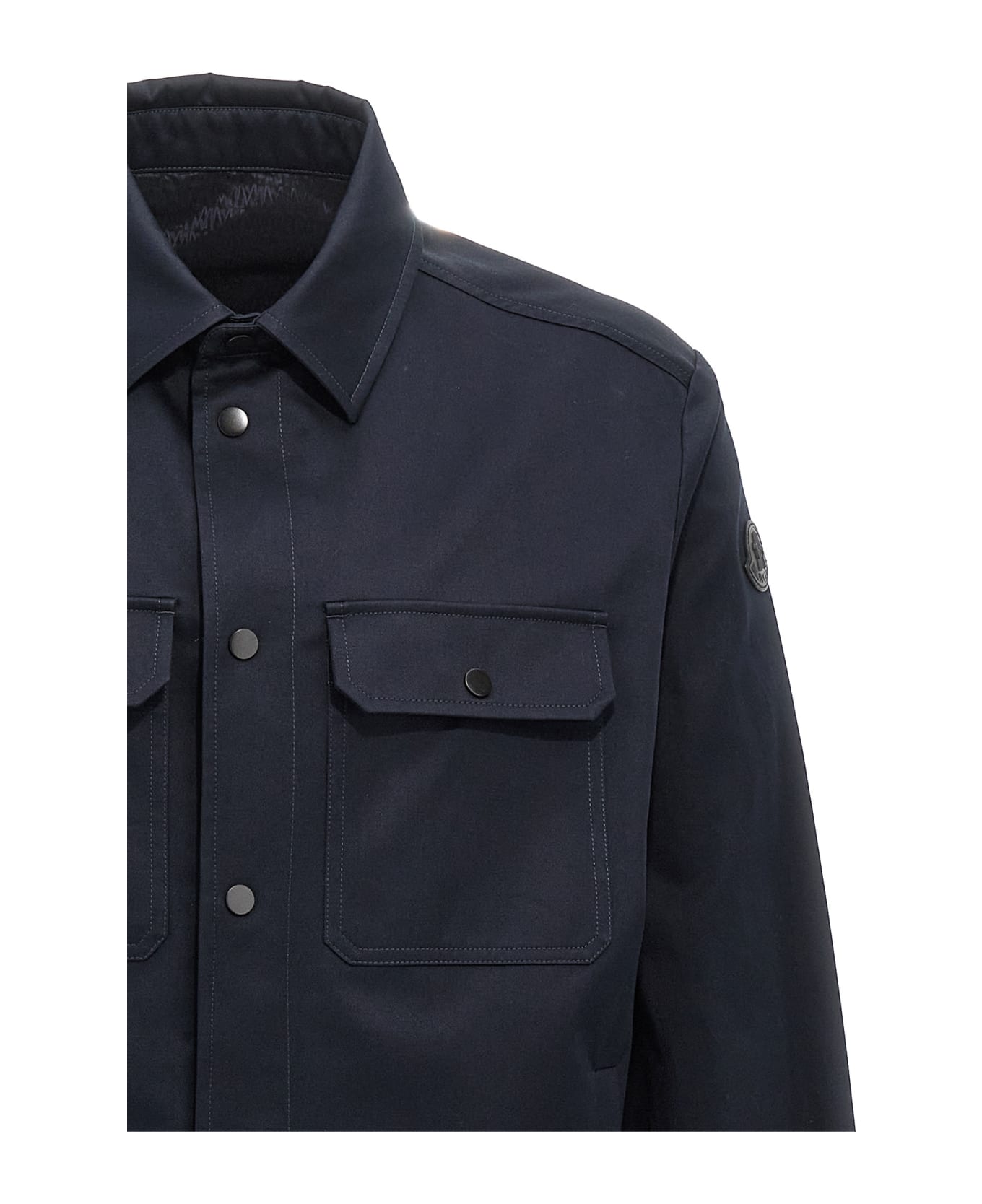 Moncler Cotton Crêpe Shirt - Blue