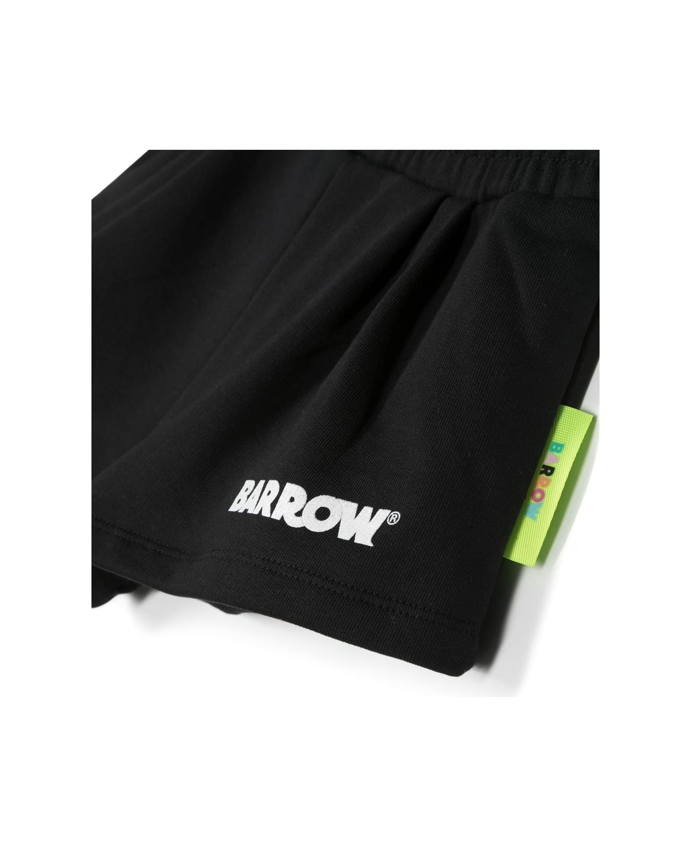 Barrow Black Shorts With Front And Back Logo - Nero
