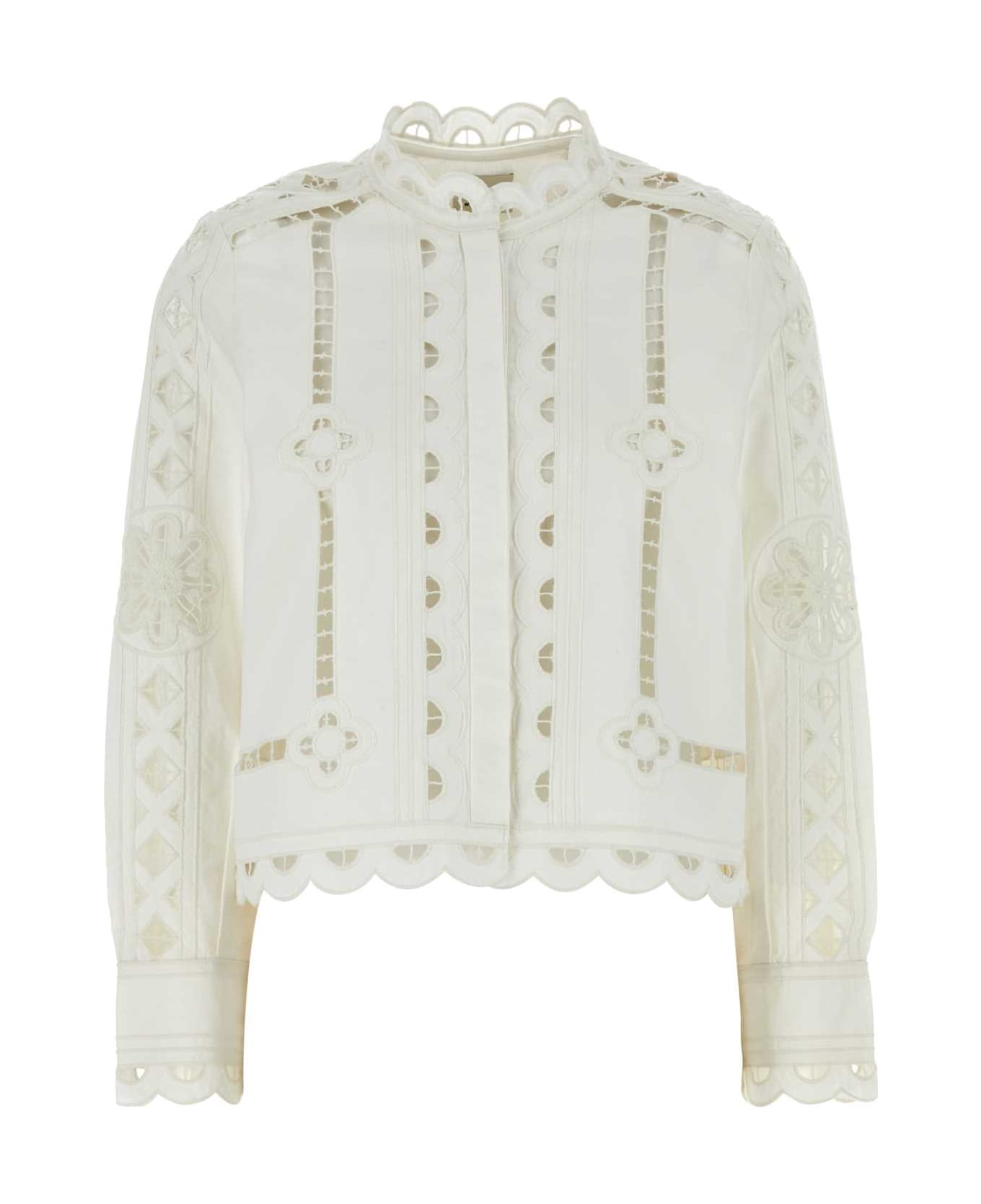 Isabel Marant White Broderie Anglaise Perline Top - White