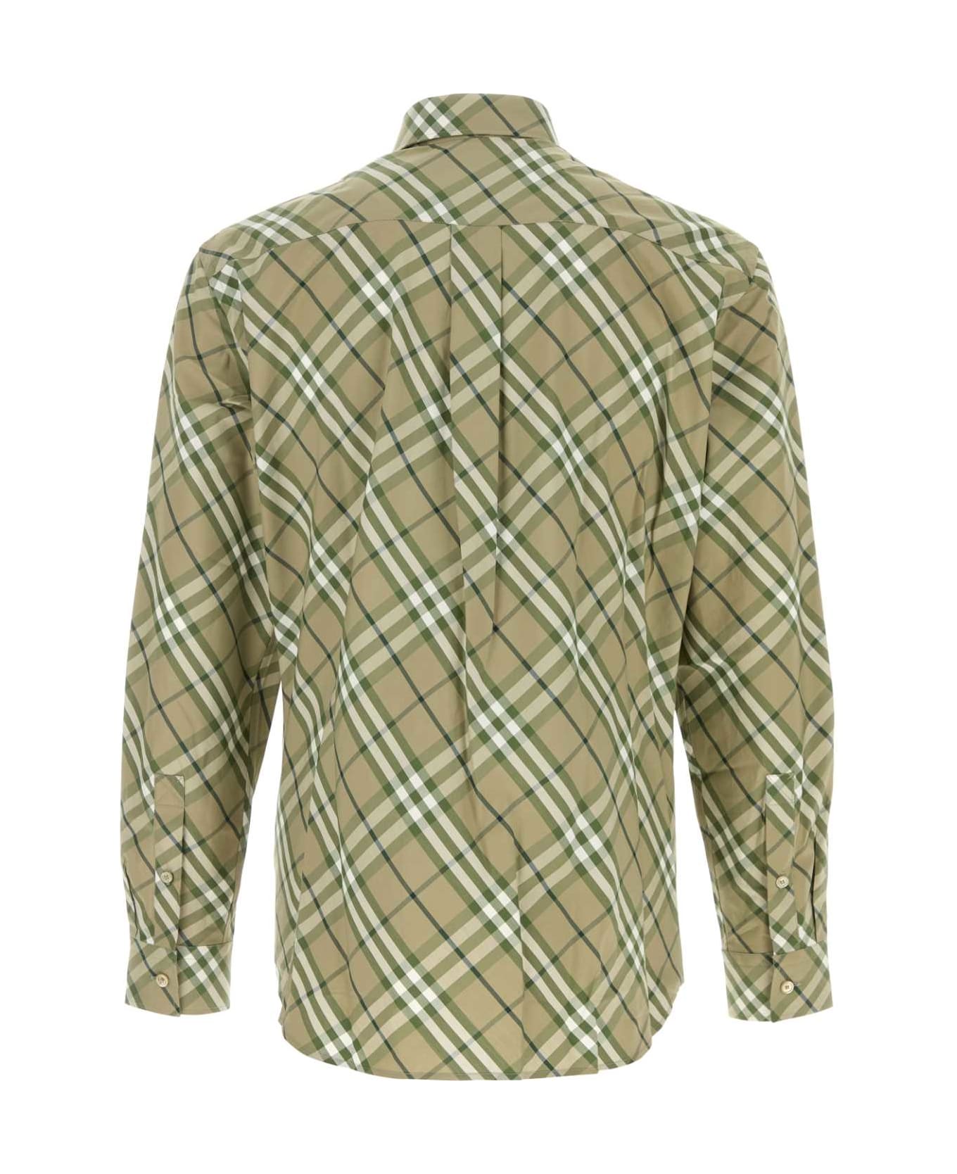 Burberry Embroidered Poplin Shirt - SAXONIPCHECK