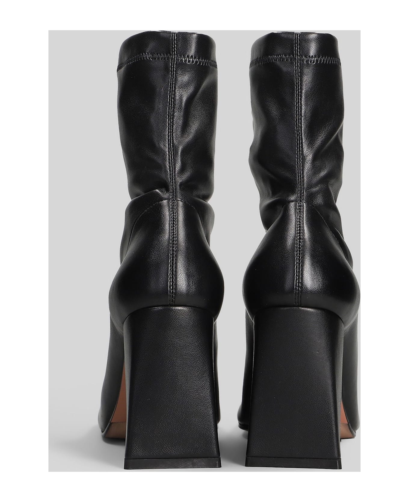 Aldo Castagna Paulene High Heels Ankle Boots In Black Leather - black