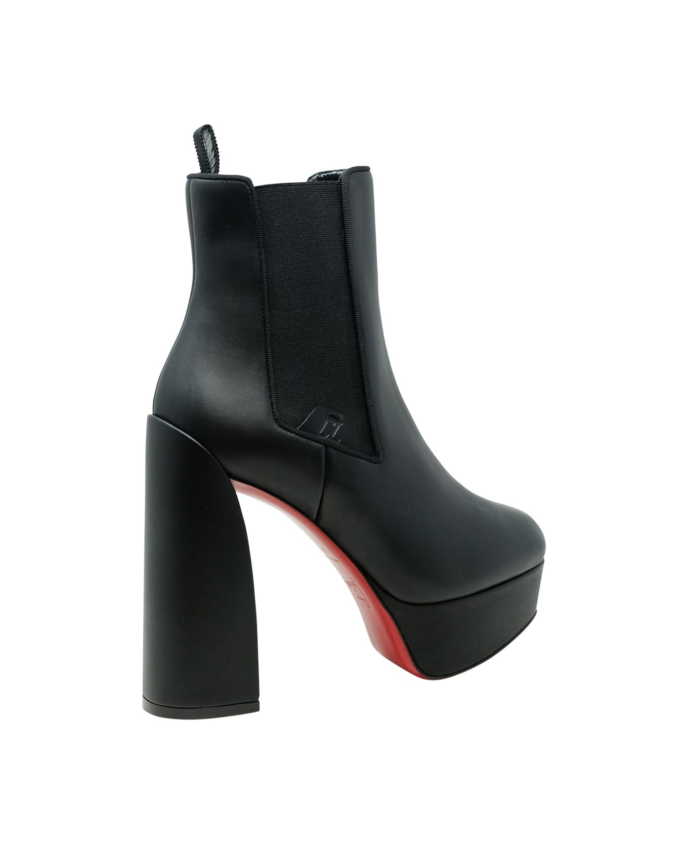 Christian Louboutin Black Leather Movidastic 130 Calf Ankle Boots - BLACK