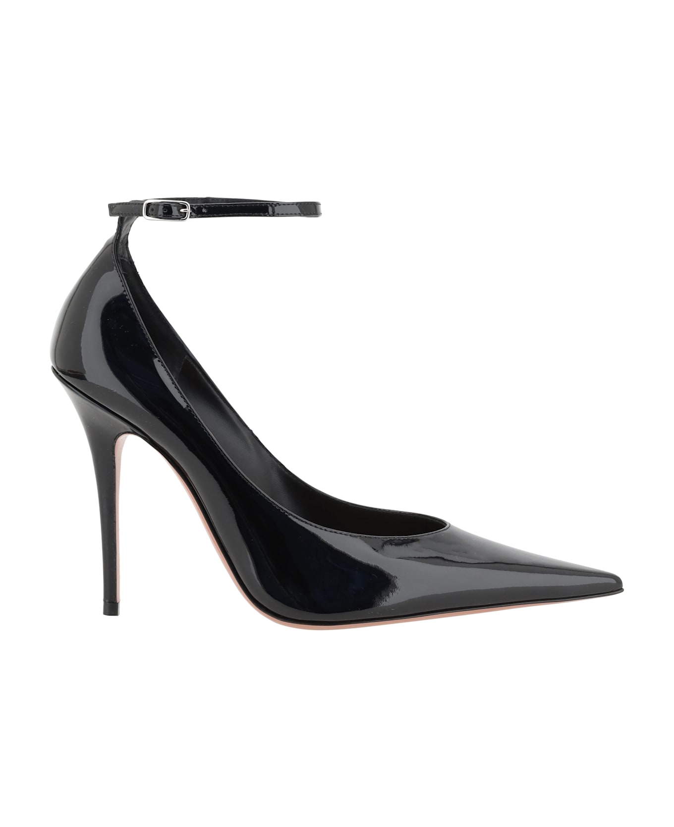 Amina Muaddi Anok Pumps - Patent Black