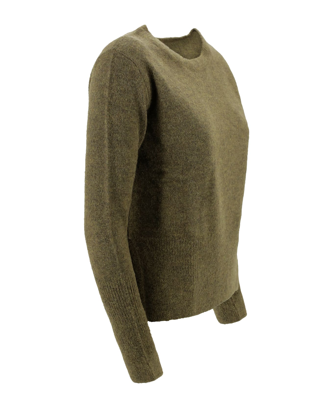 Herno Crew Neck Wool Sweater - Green