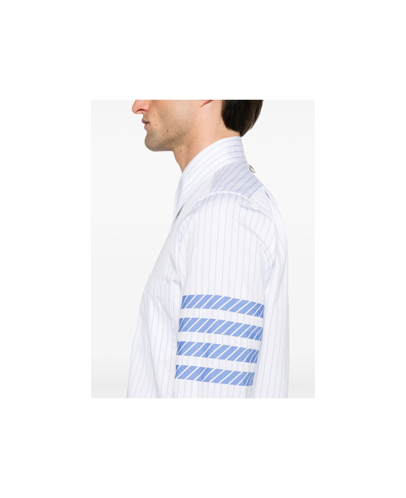 Thom Browne Shirt - WHITE/BLUE