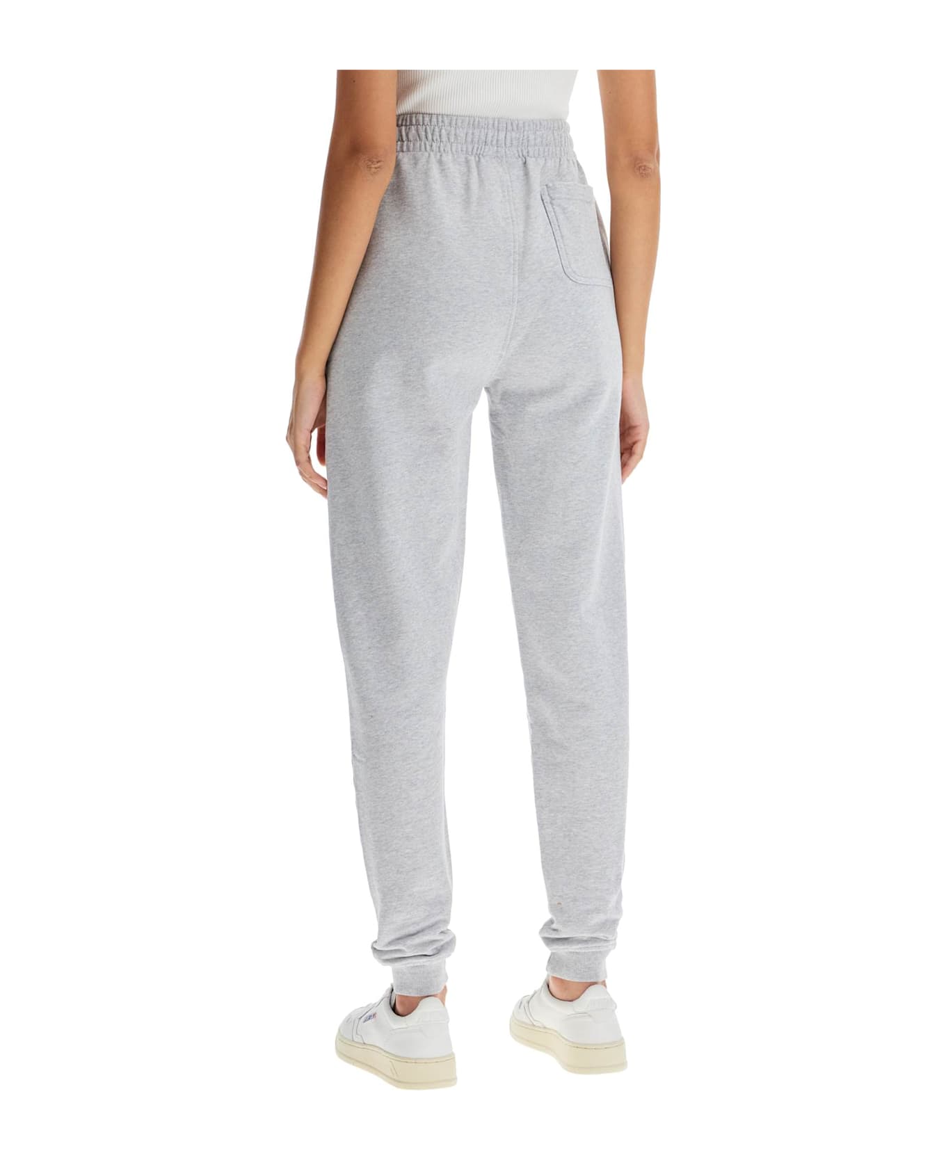 Maison Kitsuné Fox Head Jogging Pants - Light Grey Melange