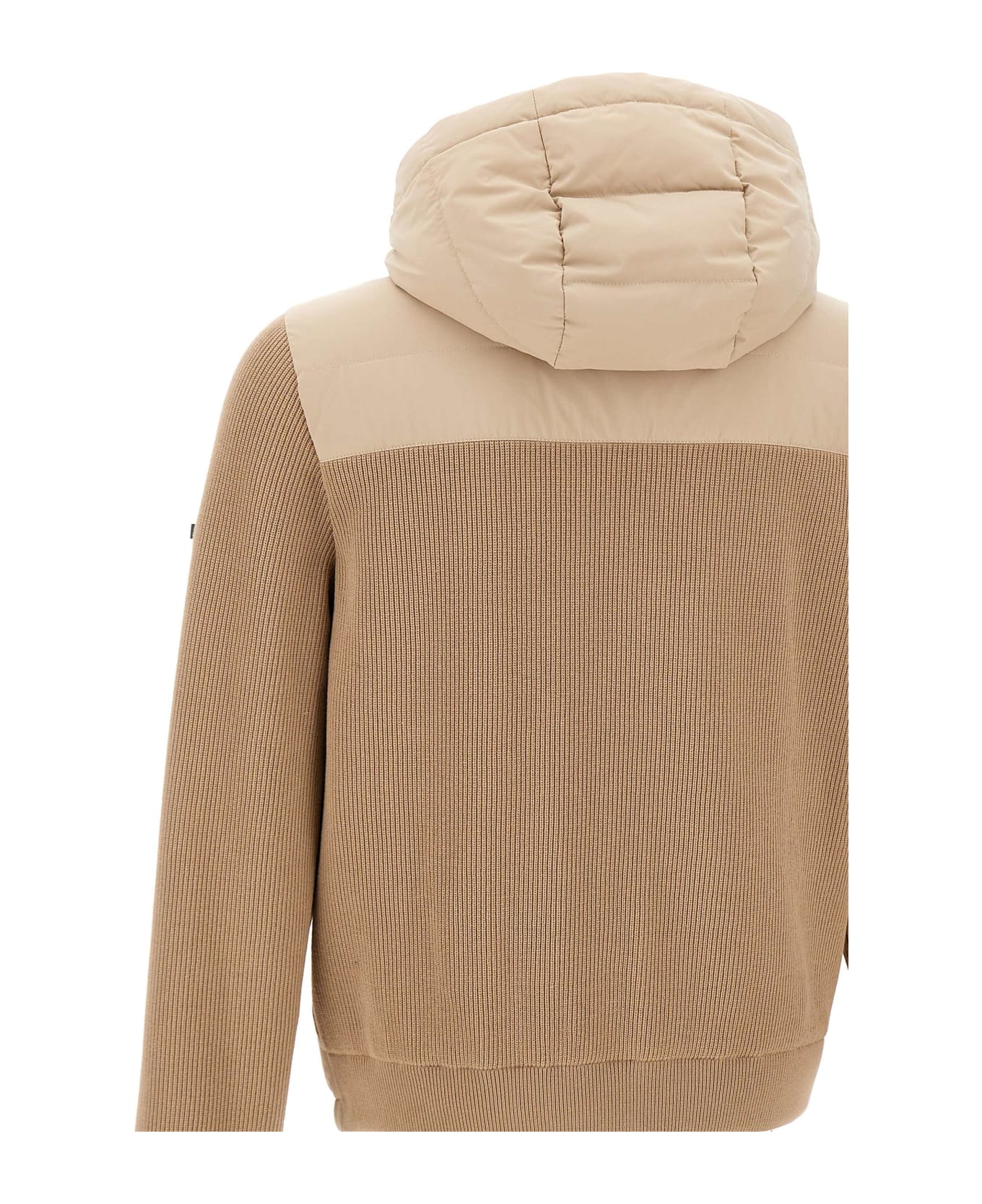 Peserico Knitted Jacket With Padding - BEIGE