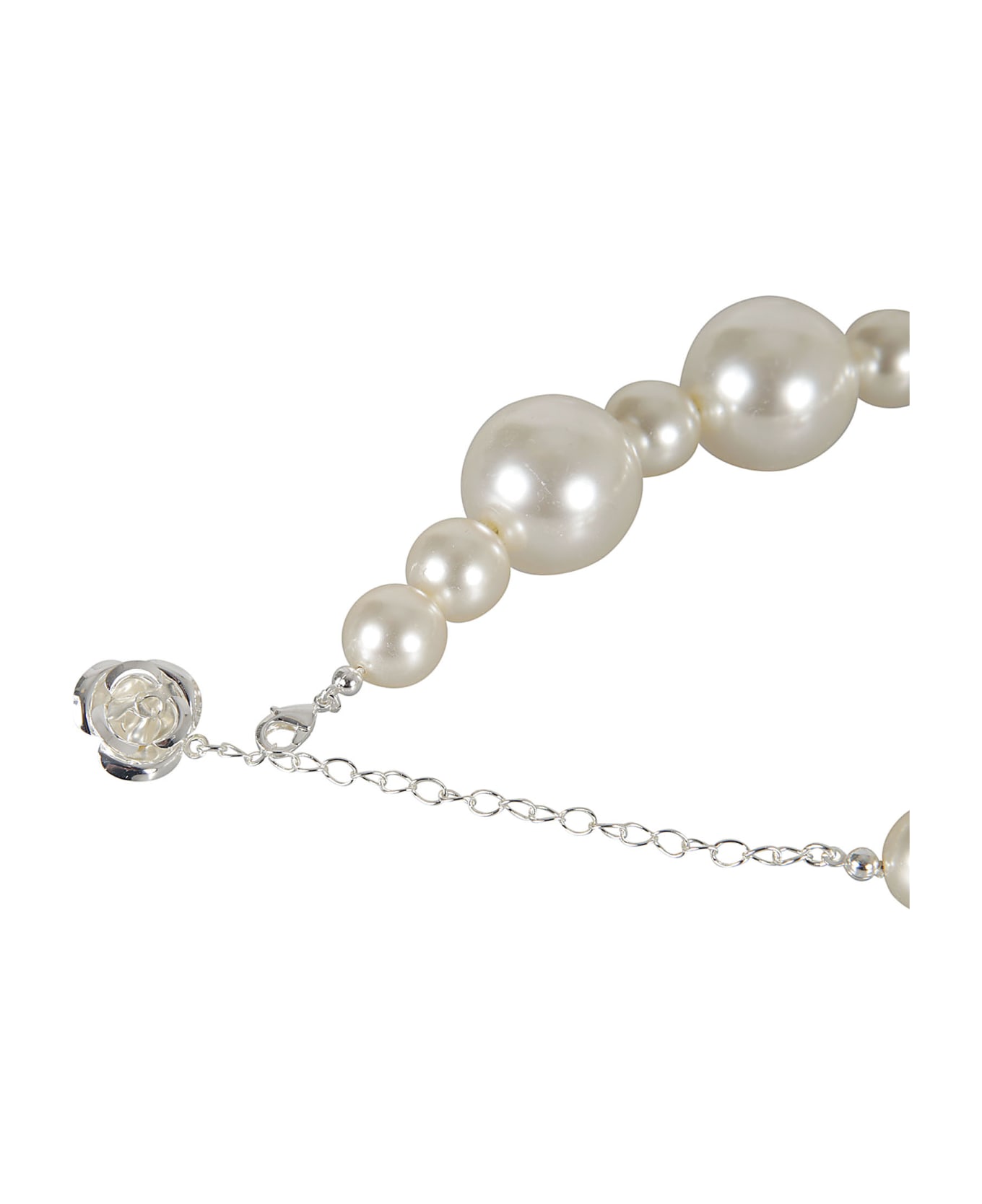 Magda Butrym Pearl Chained Necklace - White ネックレス