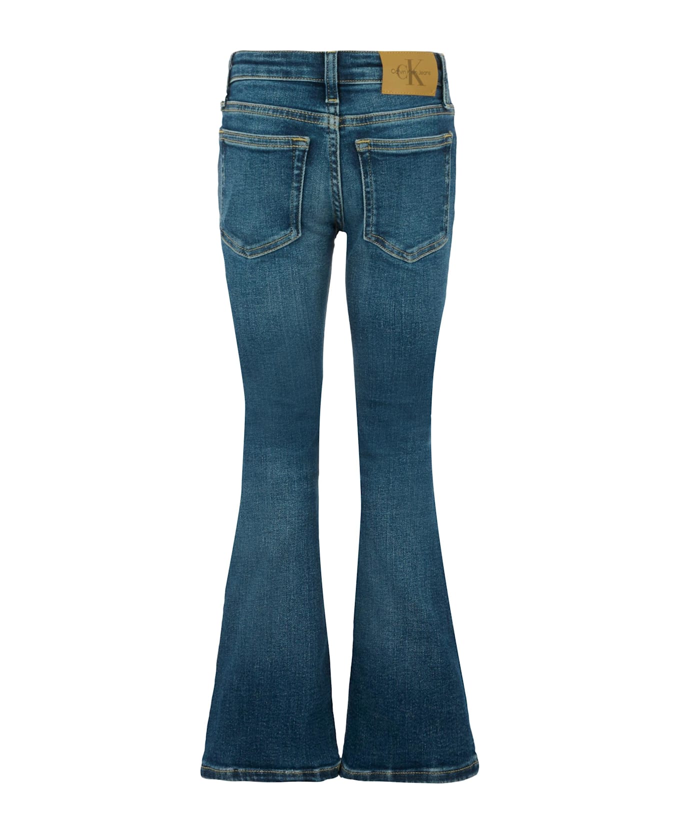 Calvin Klein Denim Jeans For Girl With Logo - Denim