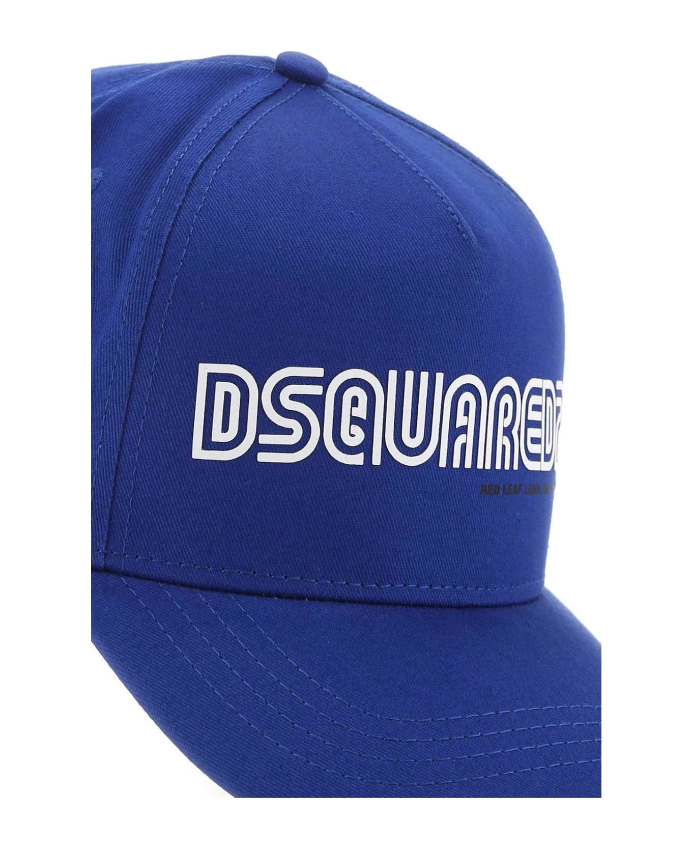 Dsquared2 Logo Printed Distressed Baseball Cap - Blu elettrico 帽子
