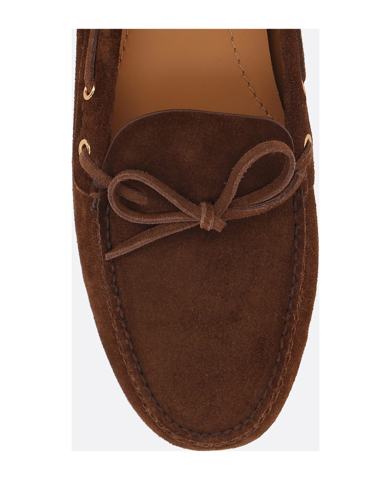 Car Shoe Suede Driving Loafers - BROWN