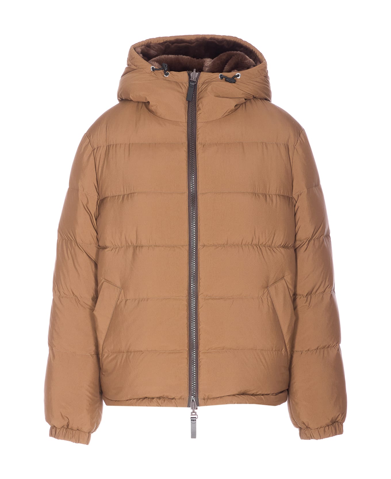 Yves Salomon Reversible Doudoune Down Jacket - Brown