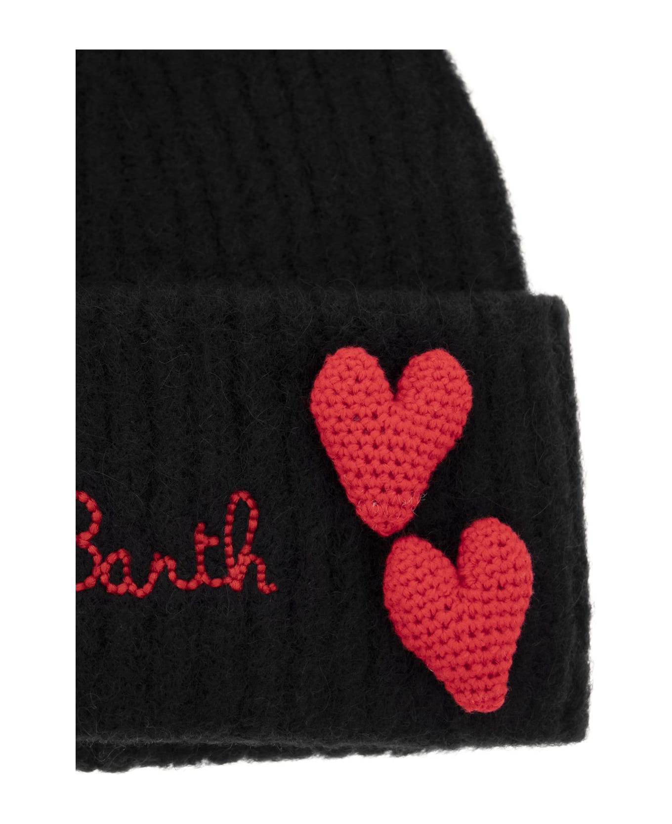 MC2 Saint Barth Alpaca And Wool Blend Cap - Black 帽子