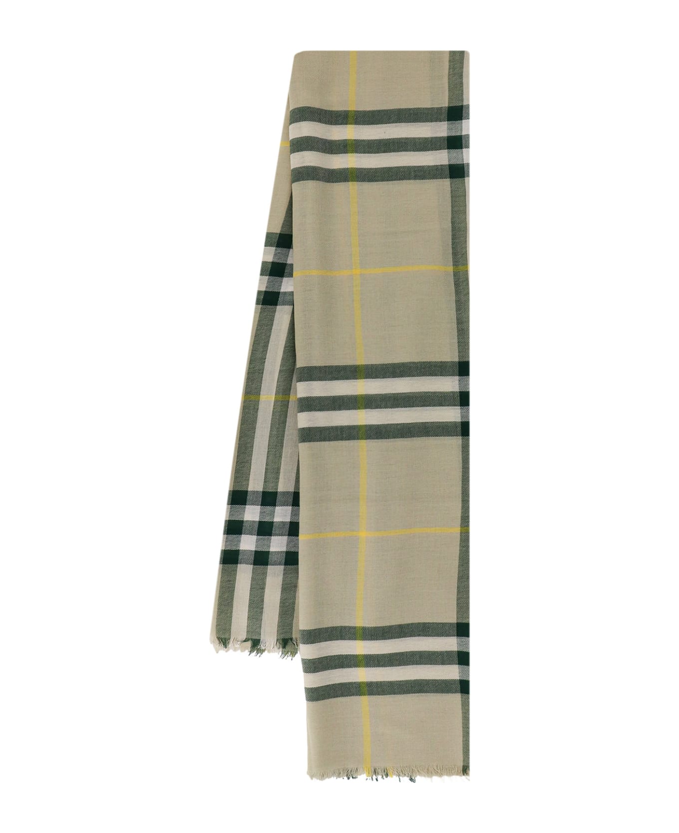 Burberry Check Paster Green Scarf - Beige スカーフ
