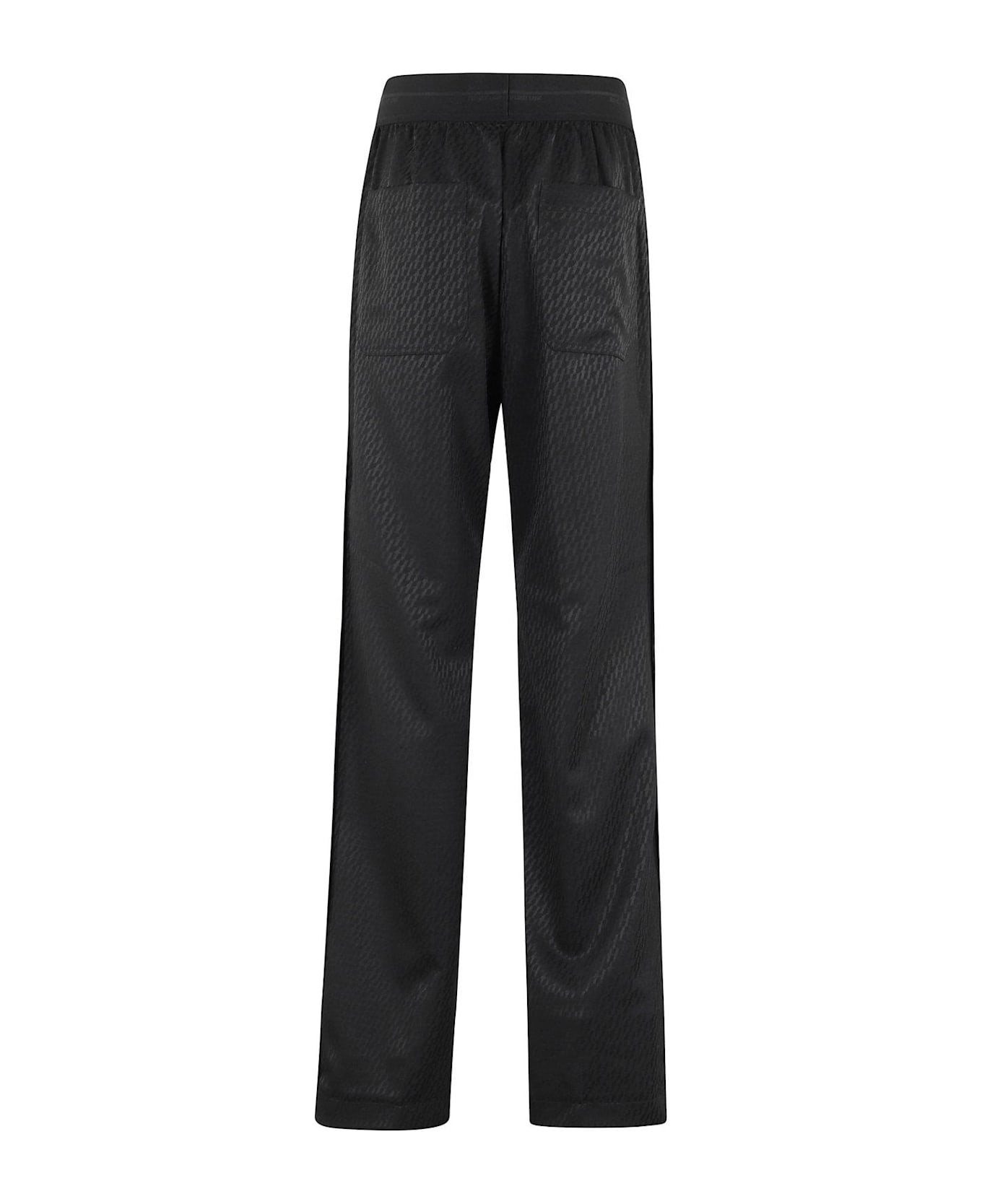 Helmut Lang Logo-jacquard Straight-leg Trousers - P Black/black