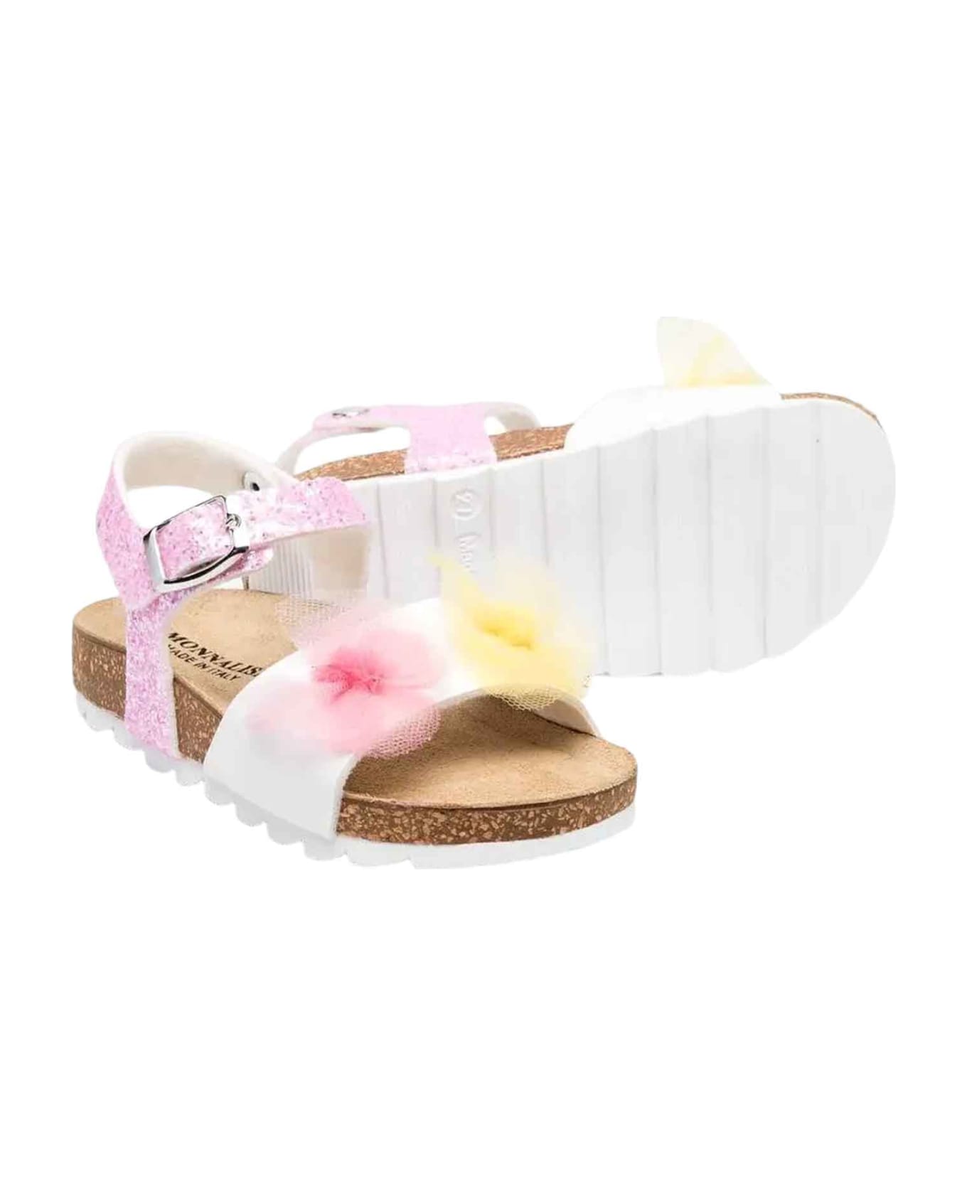 Monnalisa Cream Sandals Girl - glicine/Panna