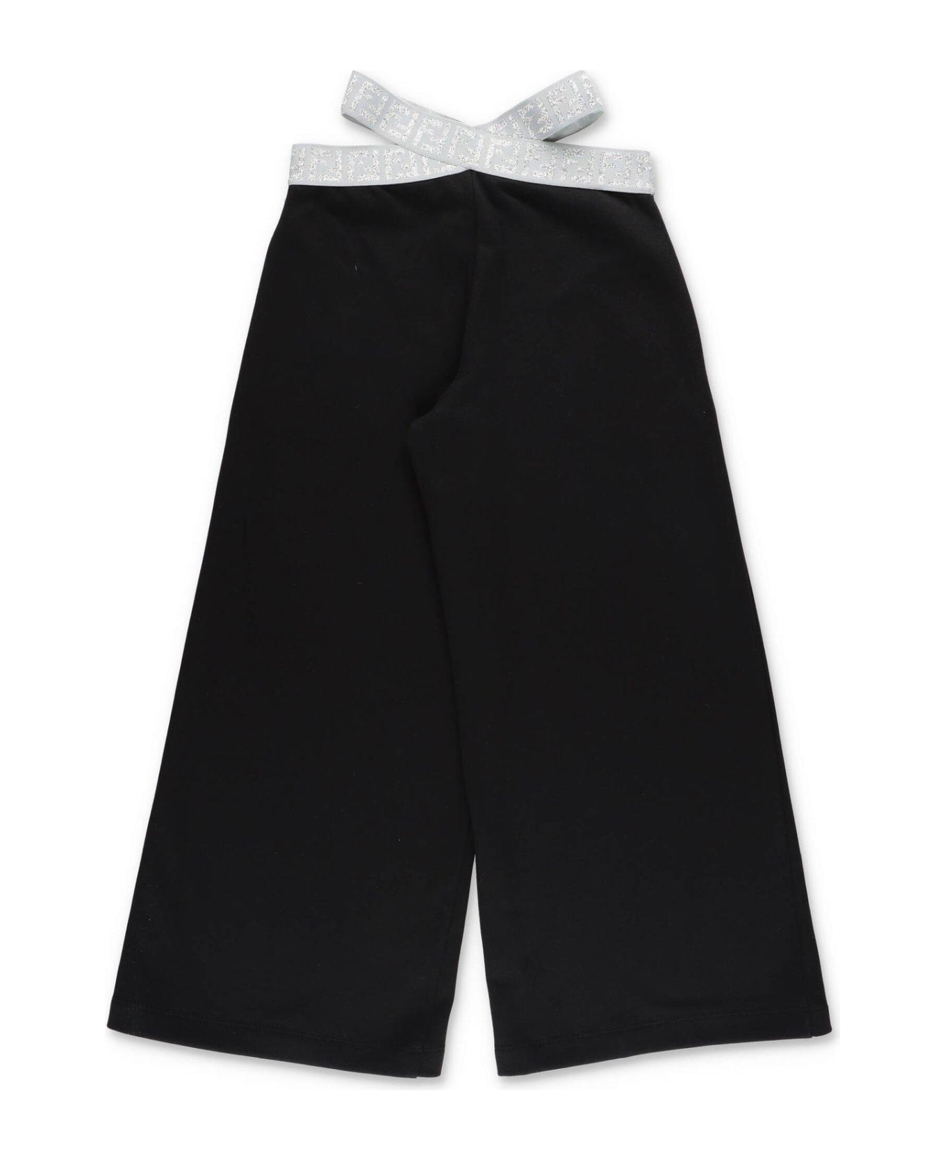 Fendi Cut-out Detailed Wide-leg Trousers - Nero