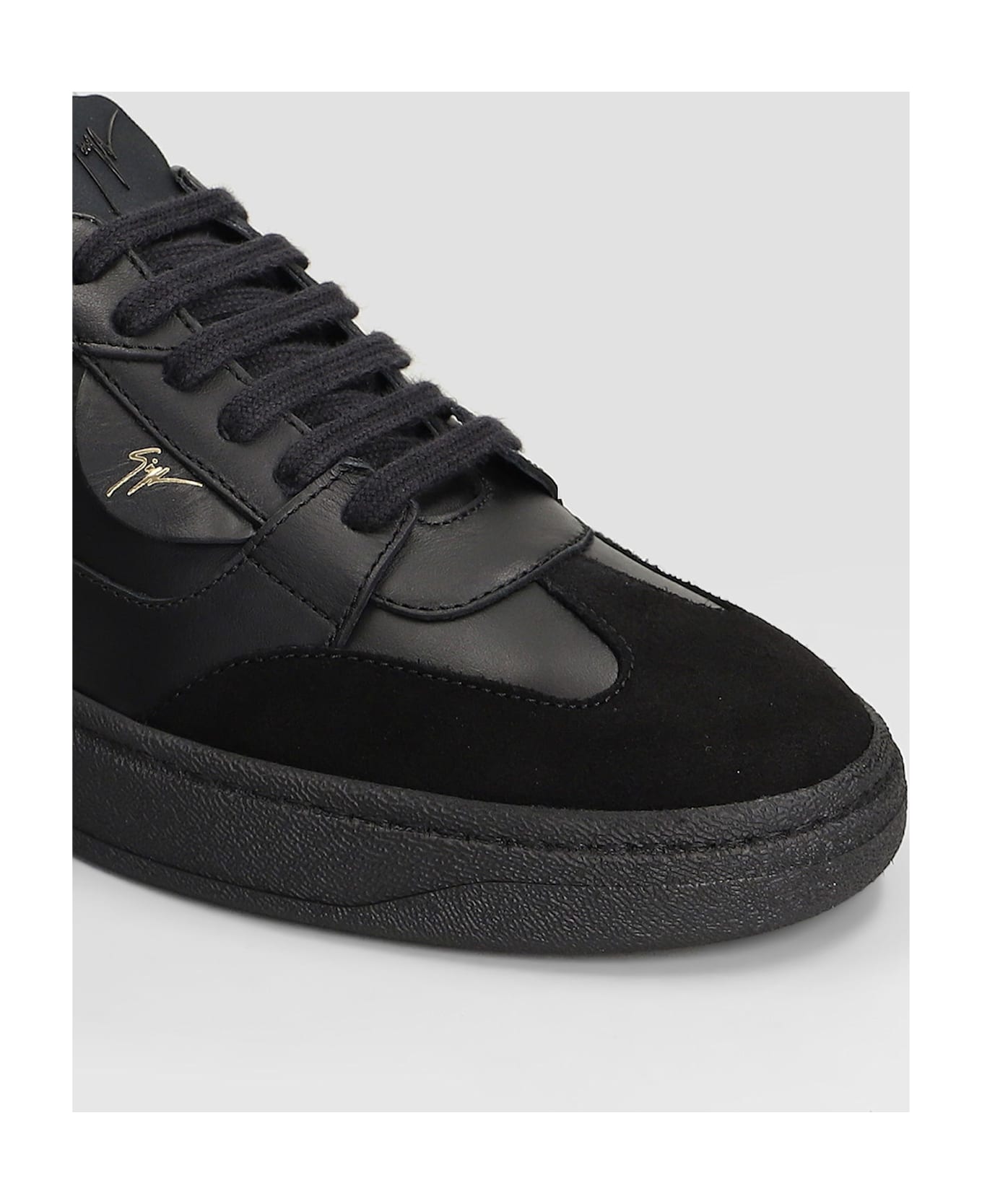 Giuseppe Zanotti Gz94 Sneakers In Black Suede And Leather - black