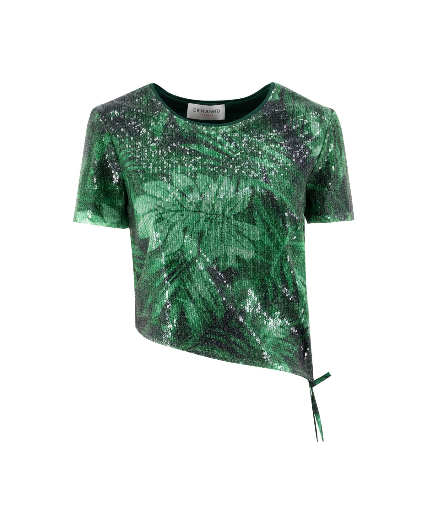 Ermanno Firenze T-shirt - GREEN/BLACK/OFF WH Tシャツ