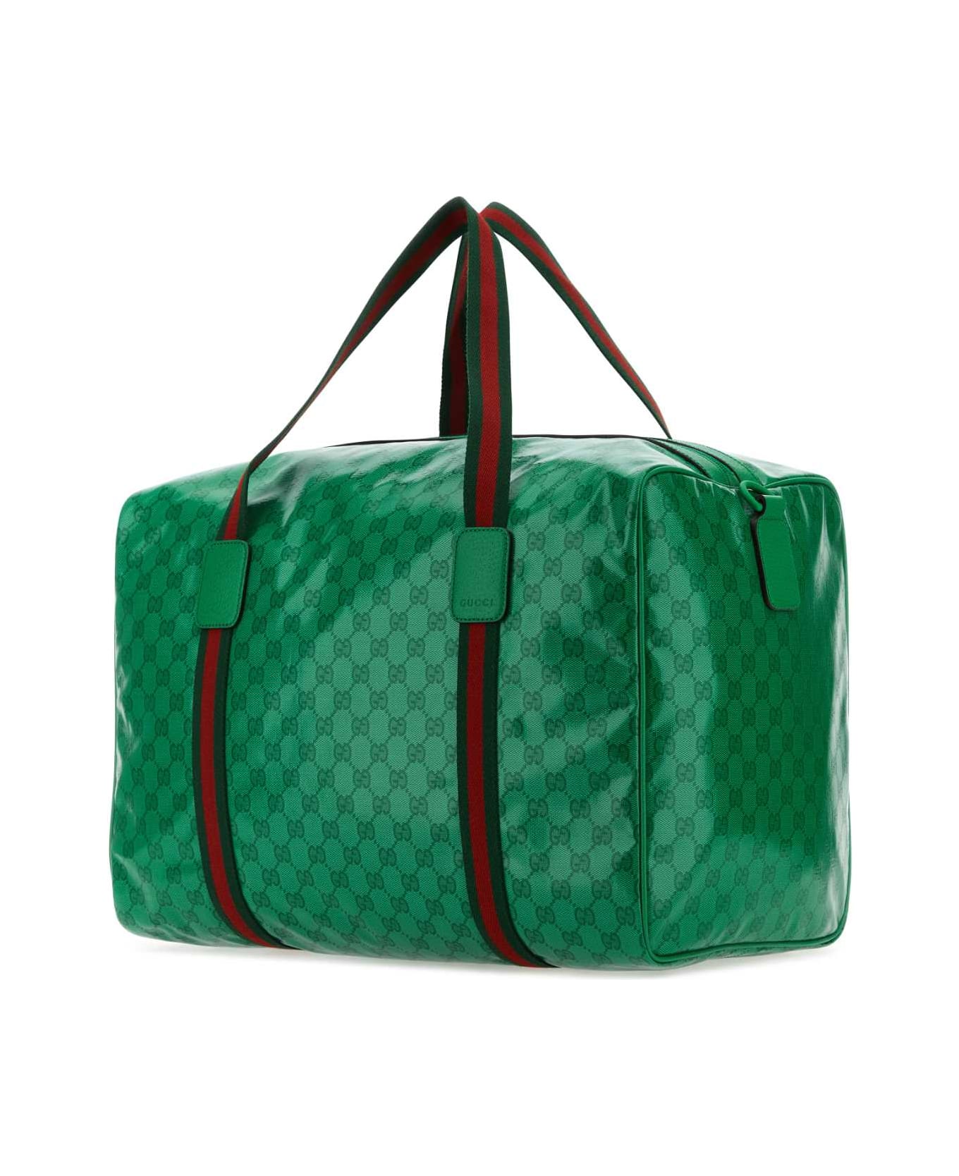Gucci Green Gg Crystal Fabric Travel Bag - GREEN トラベルバッグ
