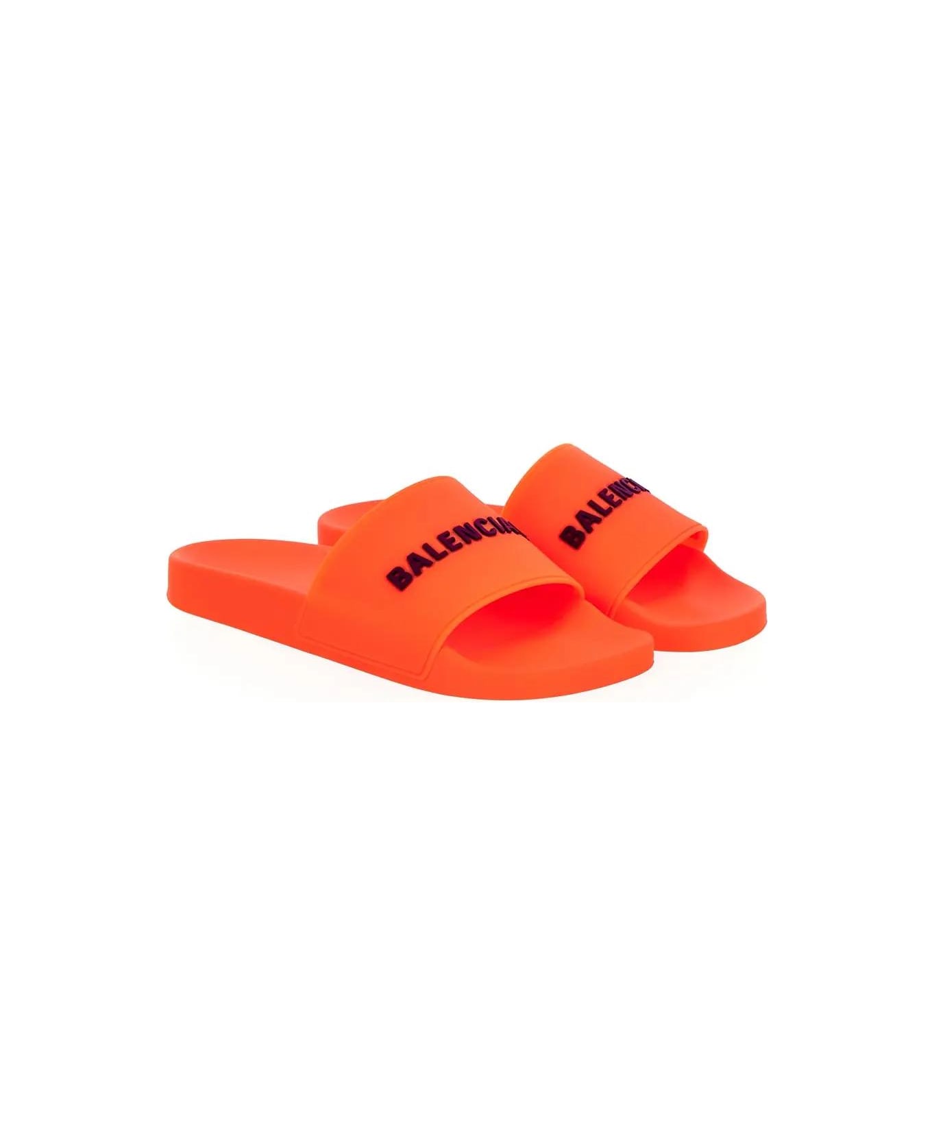 Balenciaga Pool Slide Sandal - Yellow & Orange