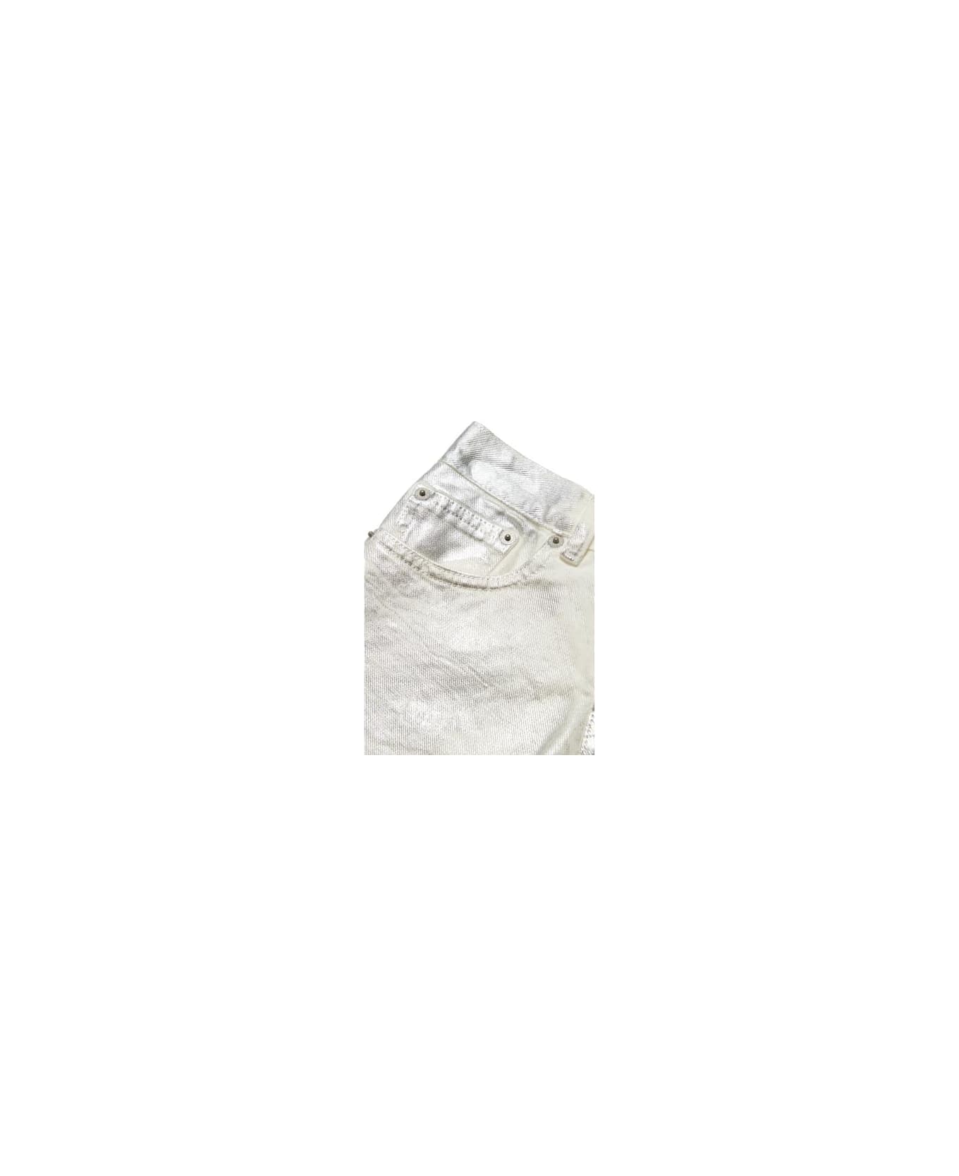MM6 Maison Margiela Shorts Metallizzati - White