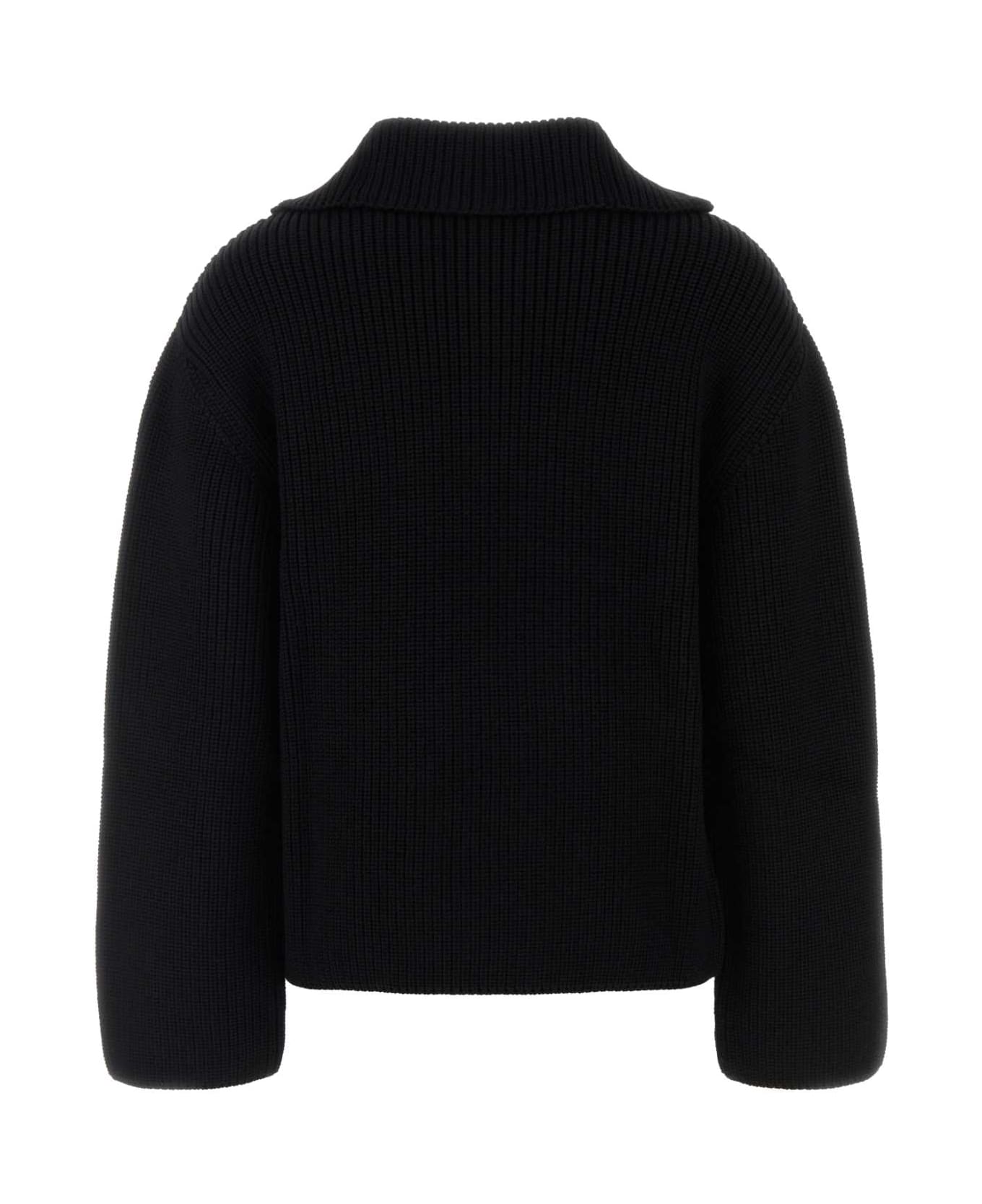 Courrèges Black Wool Oversize Sweater - Black