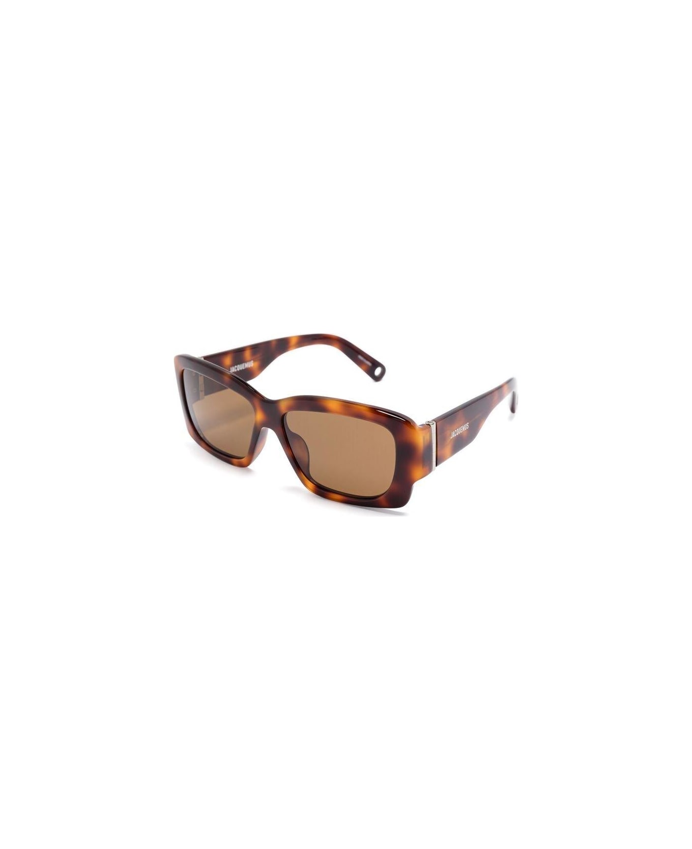 Jacquemus Rectangle Frame Sunglasses - BROWN