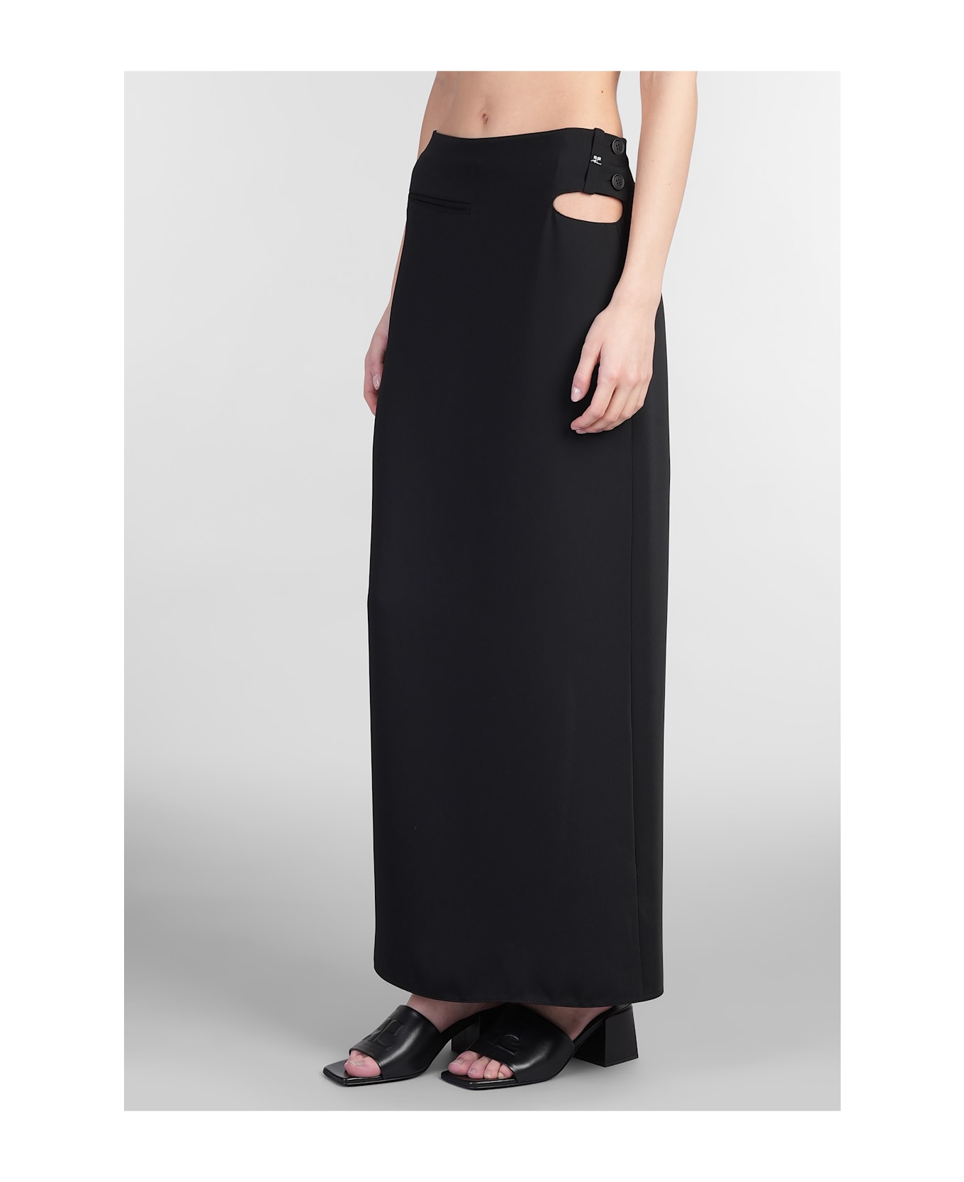 Courrèges Skirt In Black Polyester - black