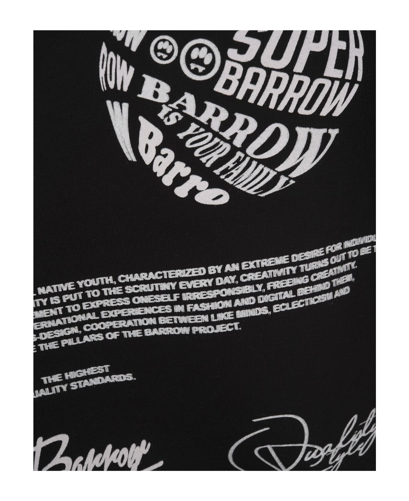 Barrow Black Cotton T-shirt - Nero