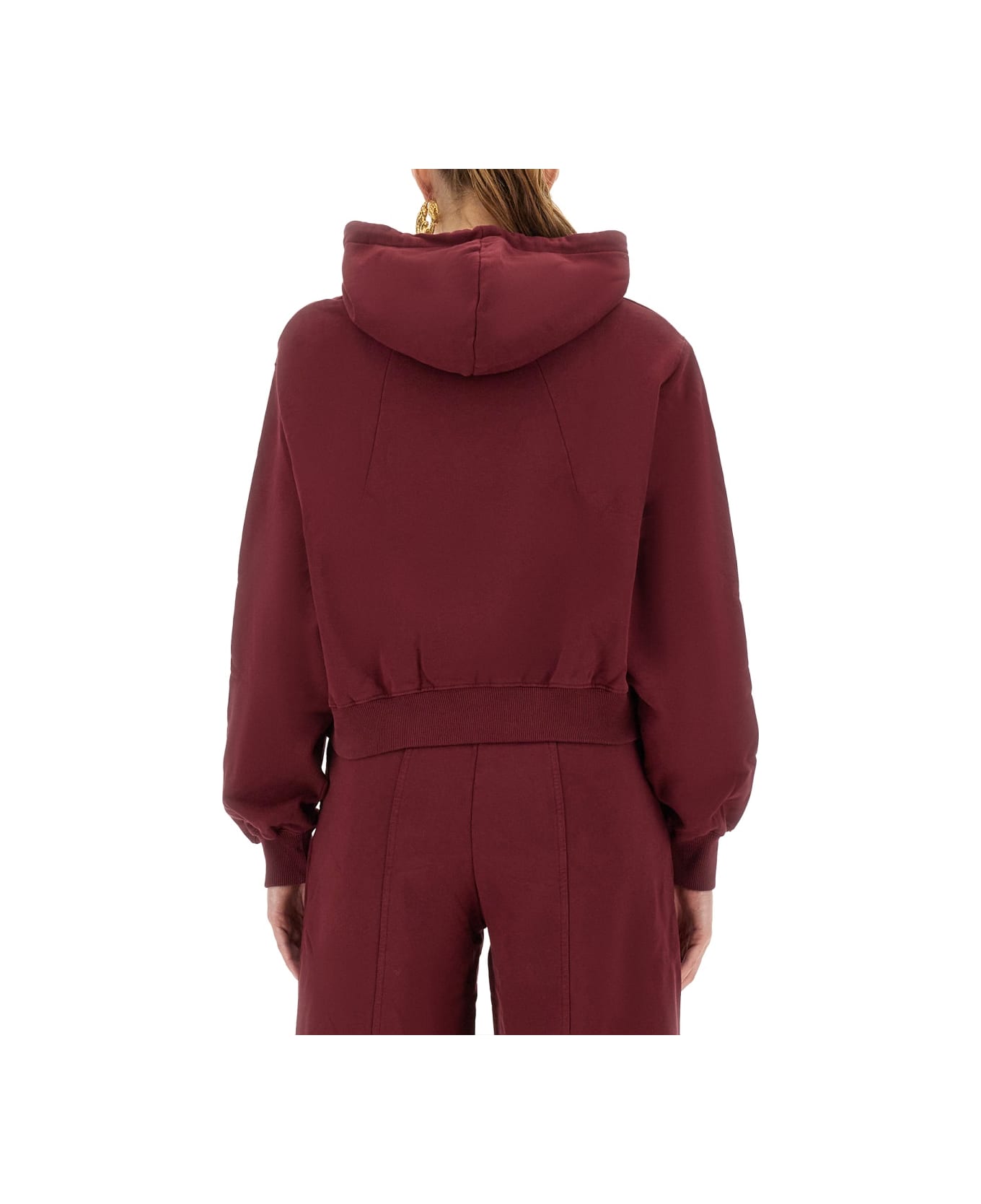 Rotate by Birger Christensen "terry Back" Hoodie - BORDEAUX