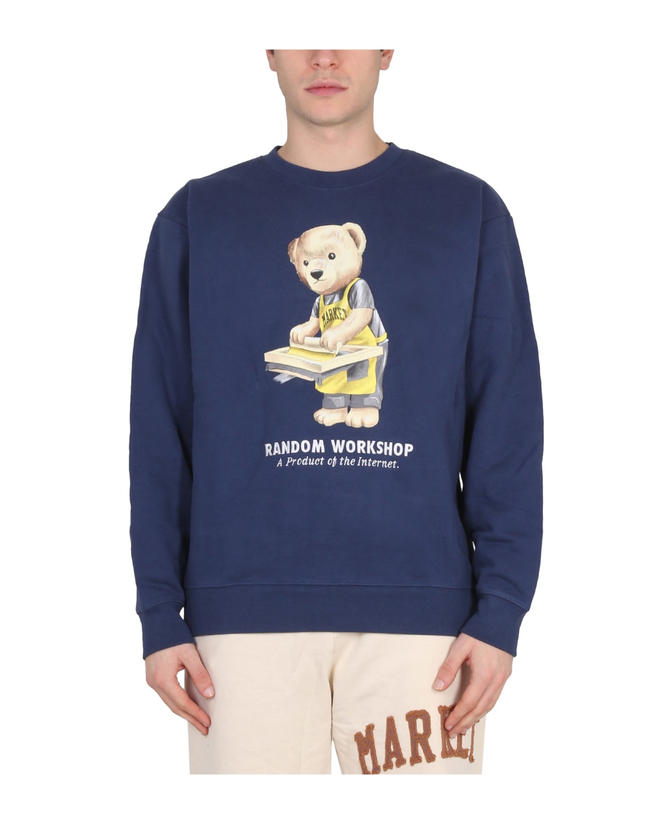Market Random Workshop Bear Sweatshirt - BLU