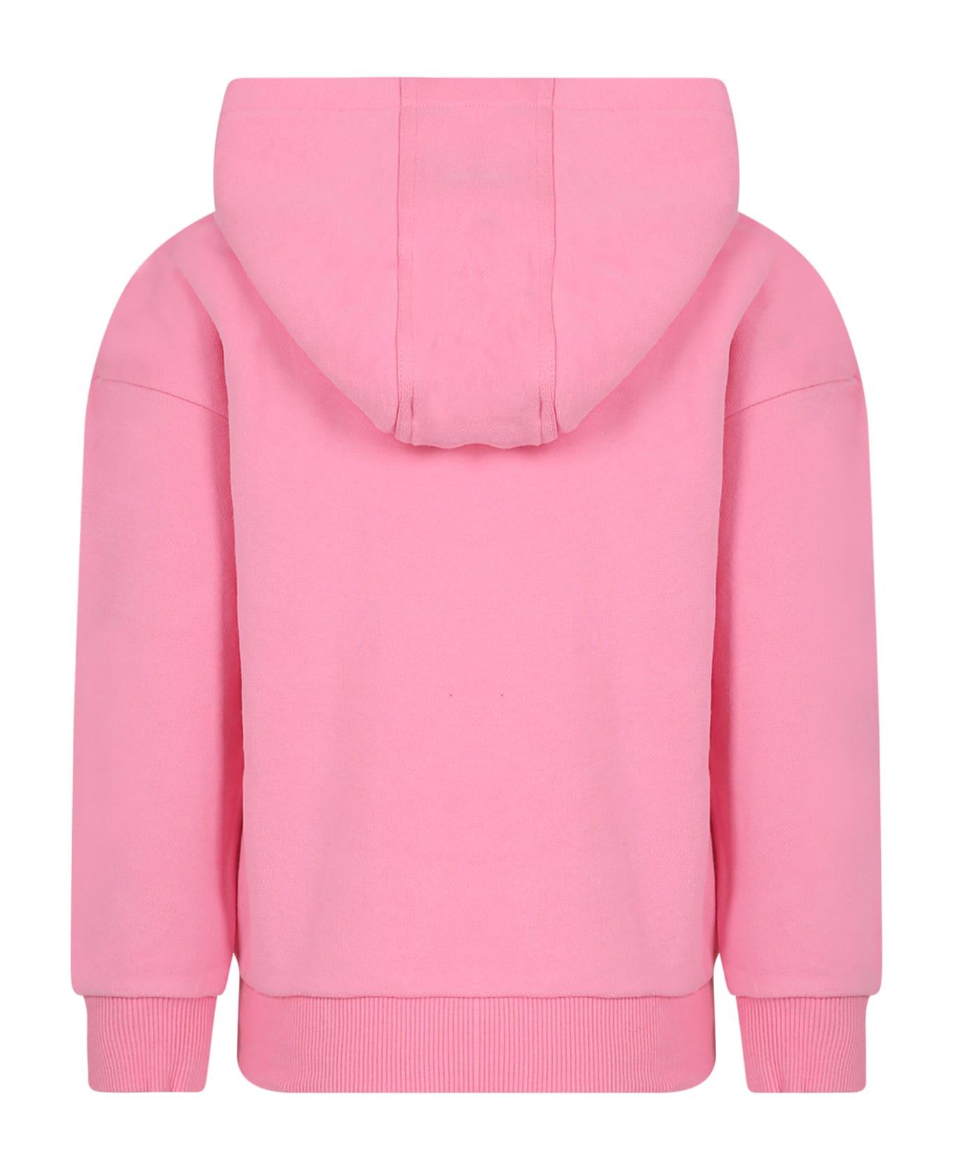 Little Marc Jacobs Pink Sweatshirt For Girl With Logo - G Albicocca ニットウェア＆スウェットシャツ