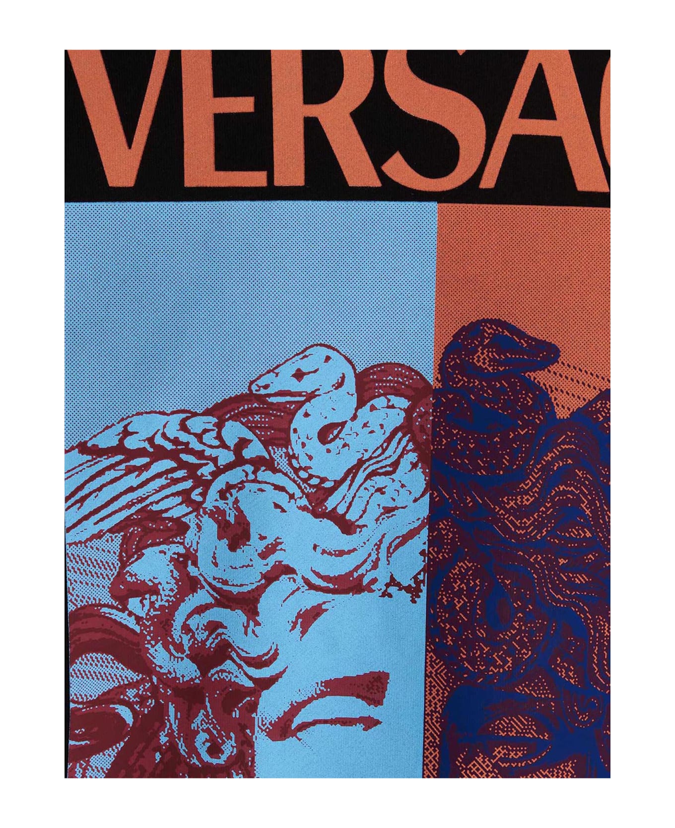Versace 'medusa' Print Sweatshirt - Nero