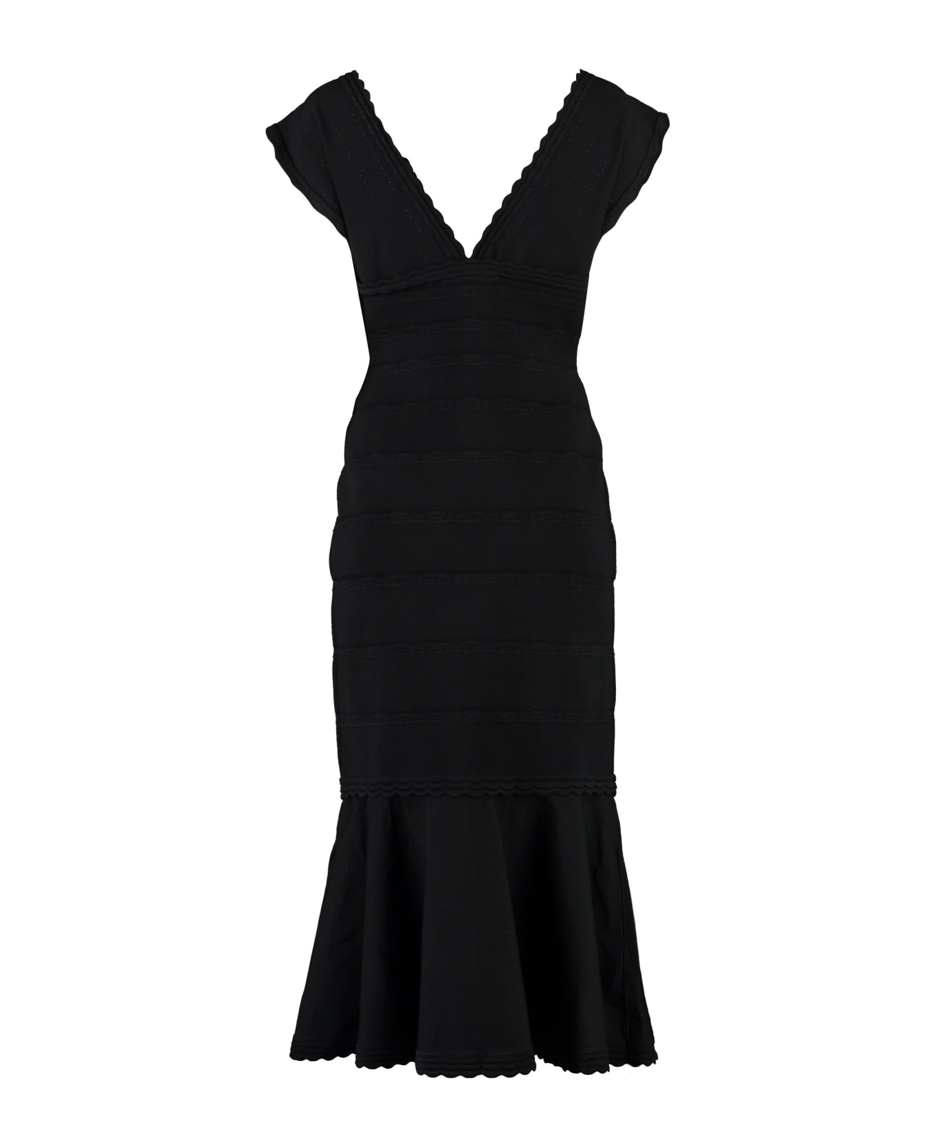 Victoria Beckham Flared Dress - black