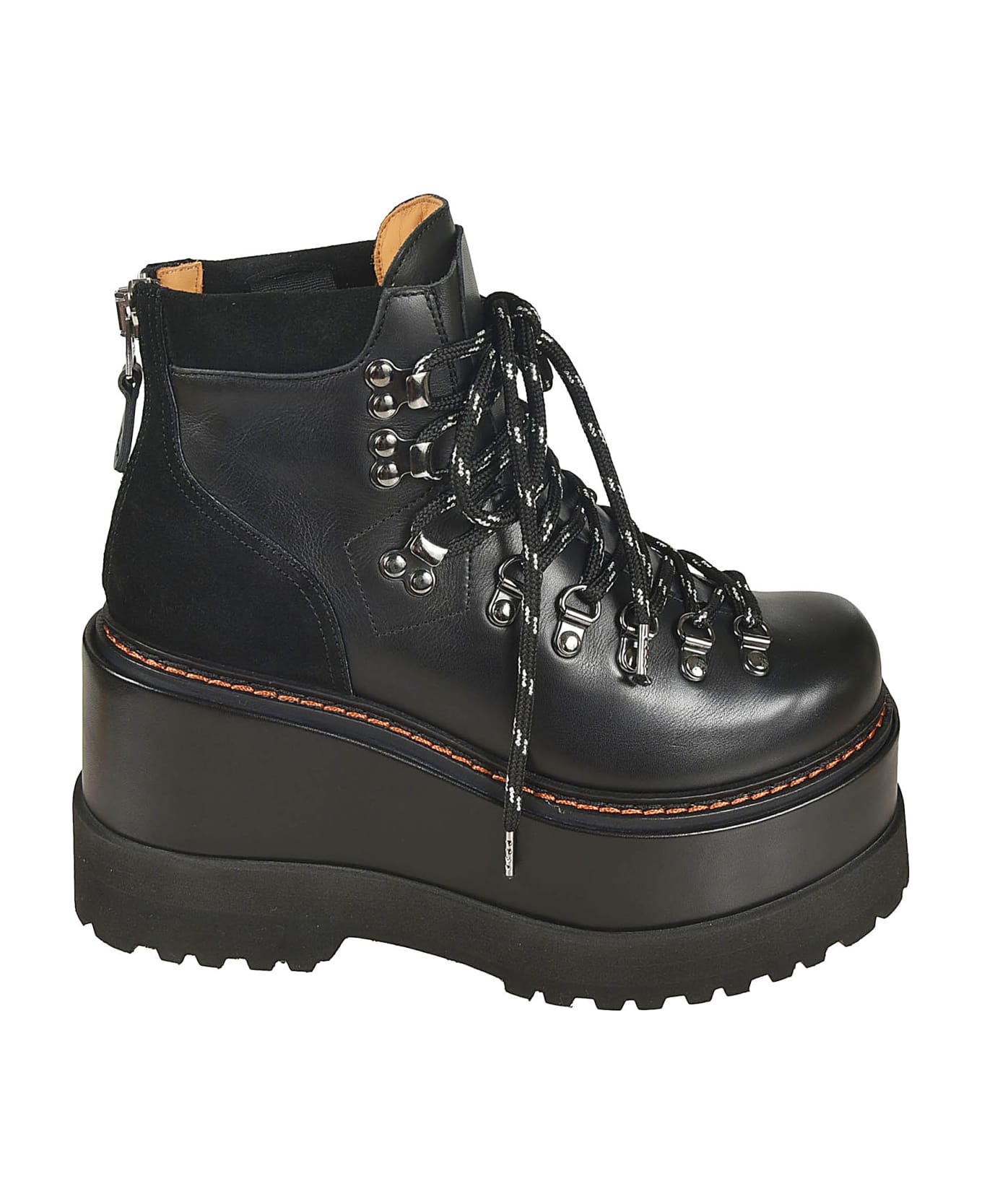 R13 Trailblazer Ankle Platform Boots - Black