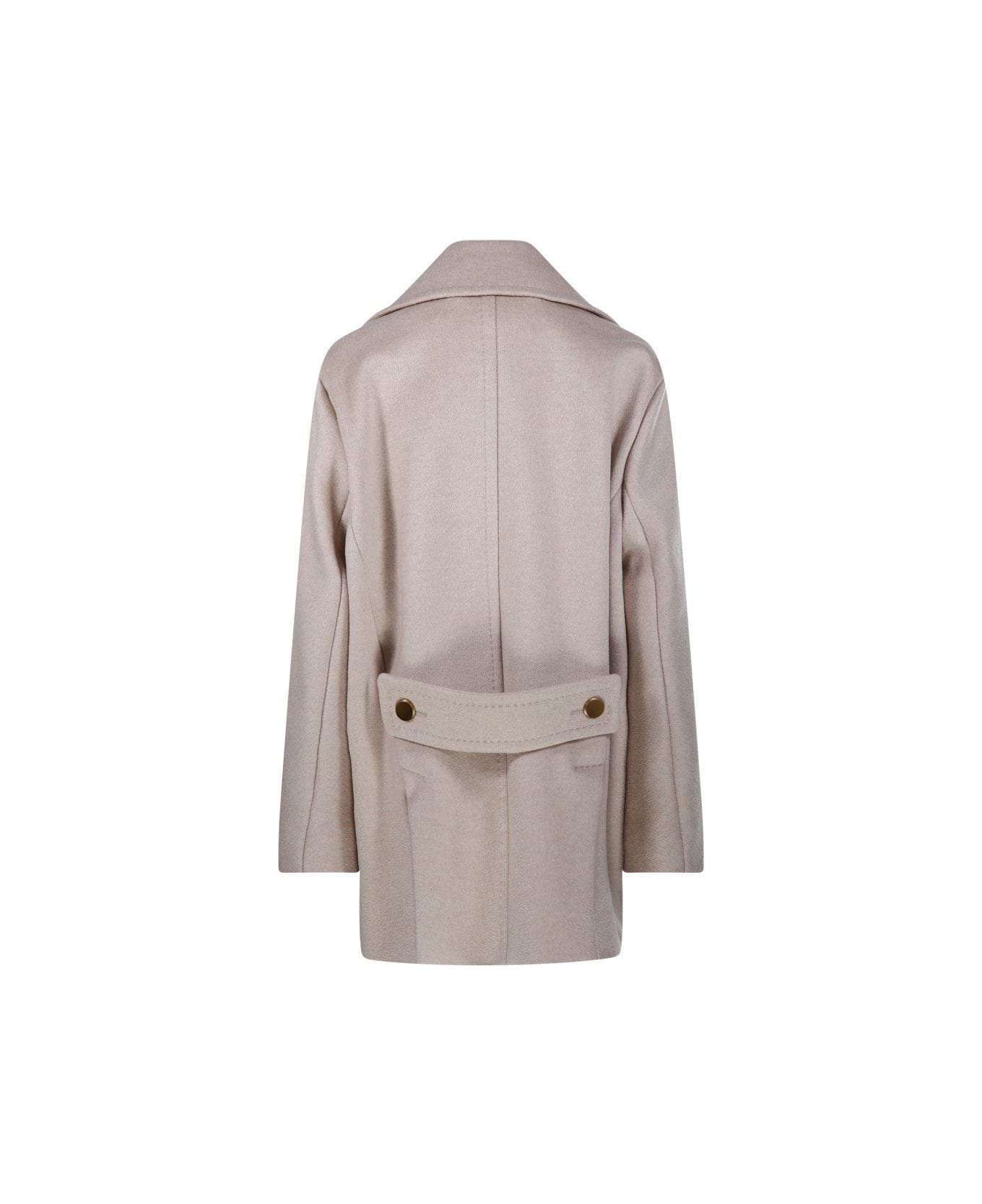 Max Mara Double-breasted Long-sleeved Coat - Grey