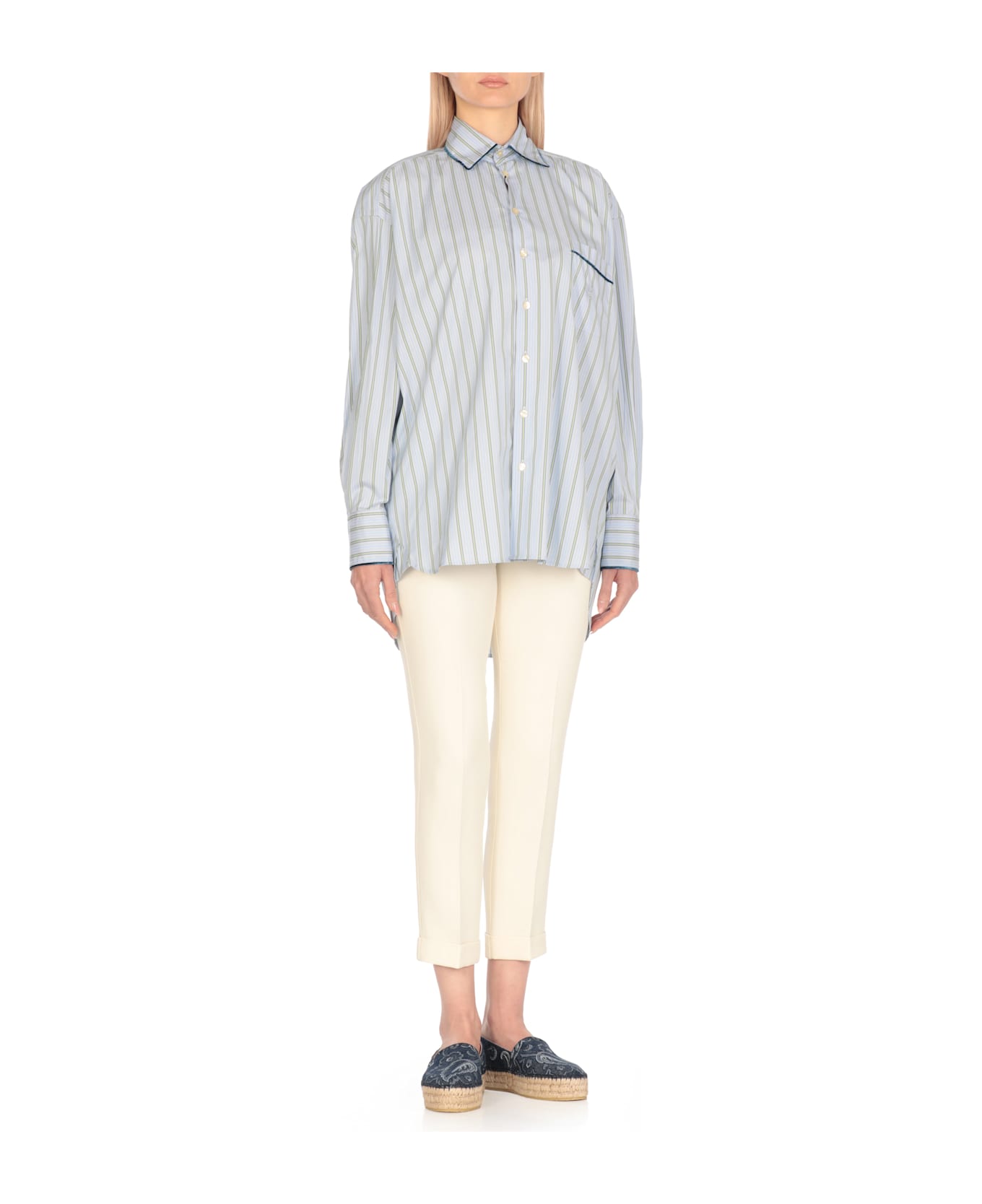 Etro Cotton Shirt - Light Blue